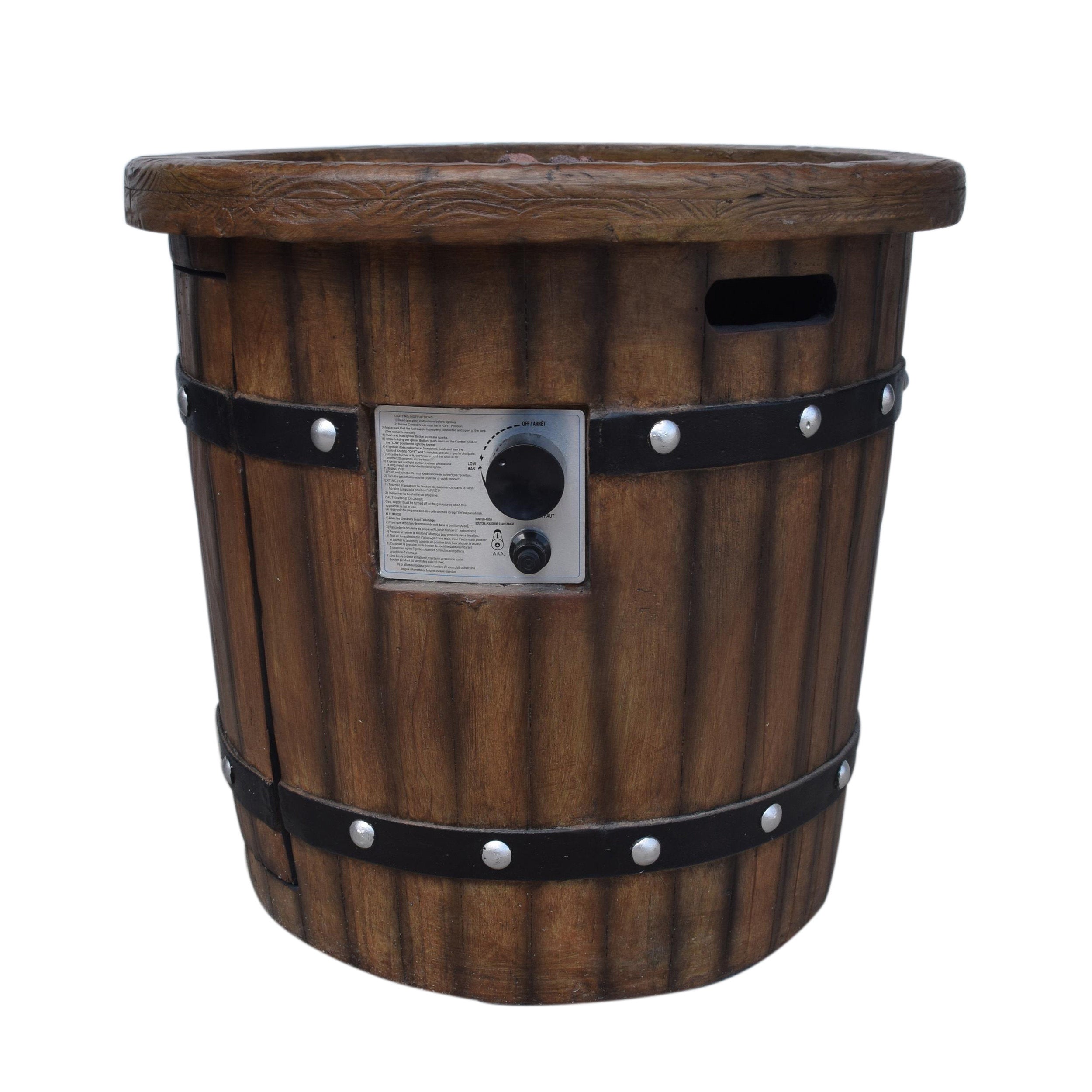Alora 25-Inch Round 40K BTU Liquid Propance Concrete Fire Pit (SAK88764)