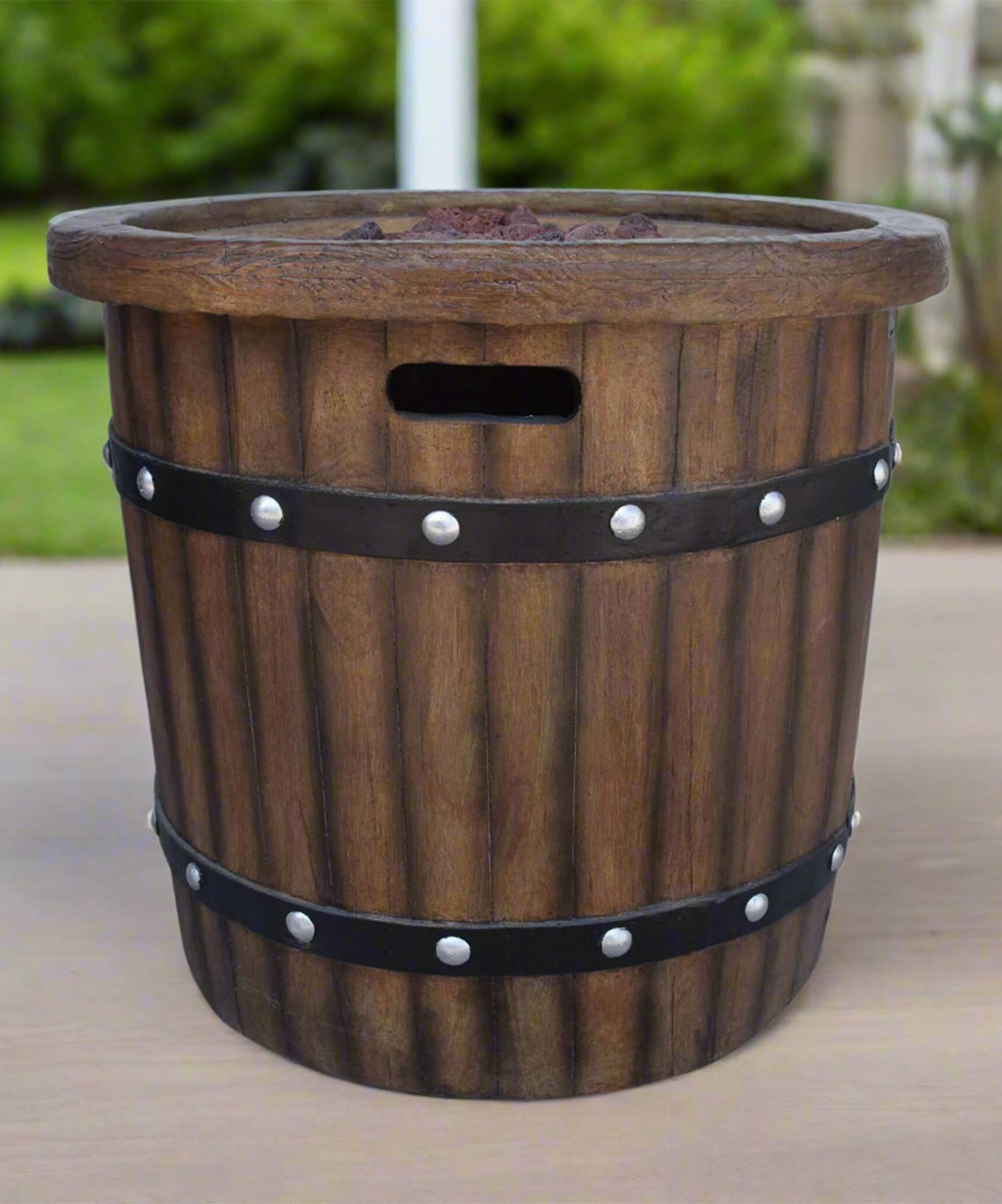 Alora 25-Inch Round 40K BTU Liquid Propance Concrete Fire Pit (SAK88764)
