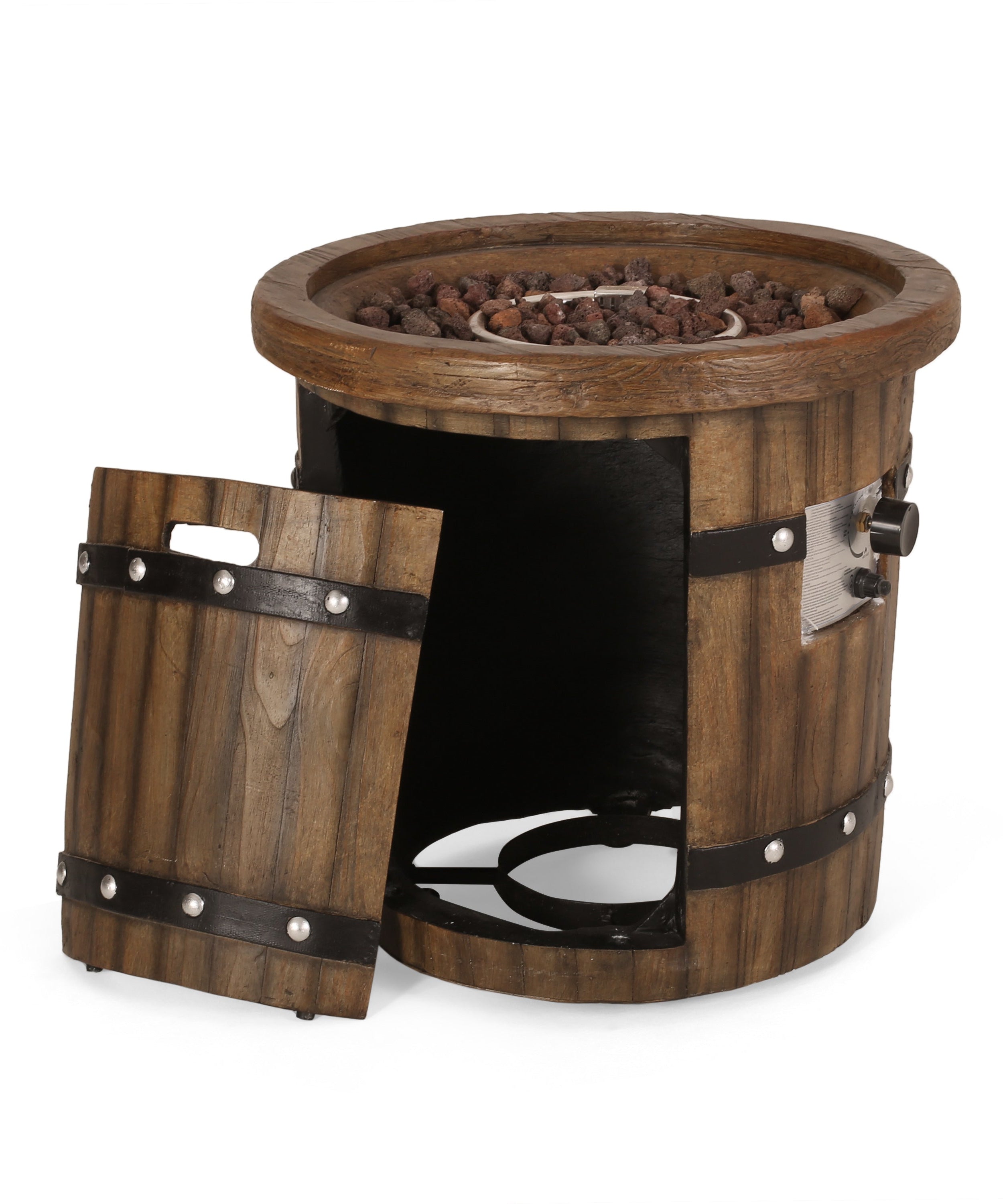 Alora 25-Inch Round 40K BTU Liquid Propance Concrete Fire Pit (SAK88764)