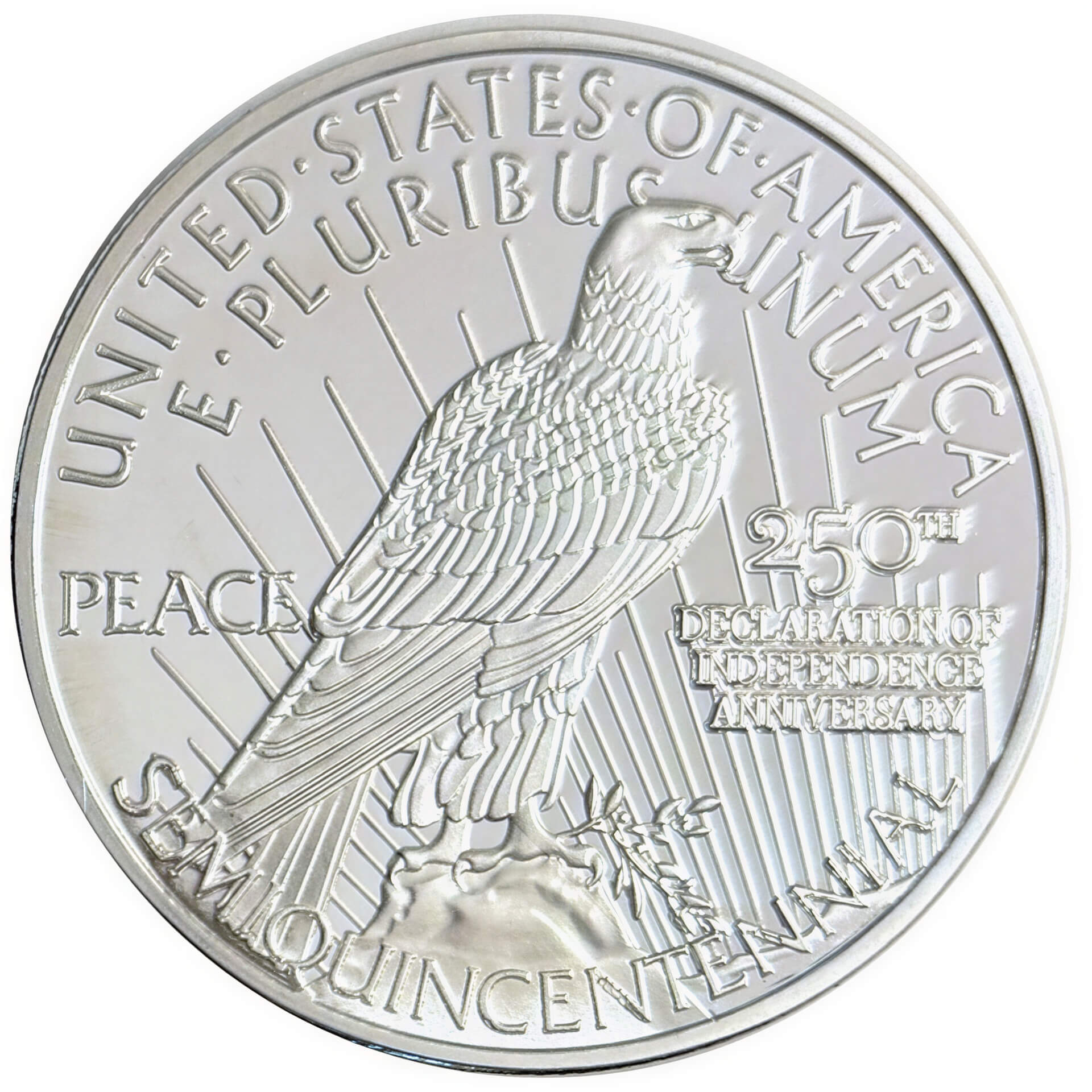 Amerikas 250. Jubiläum Friedensdollar Neusilber Proof-Münze