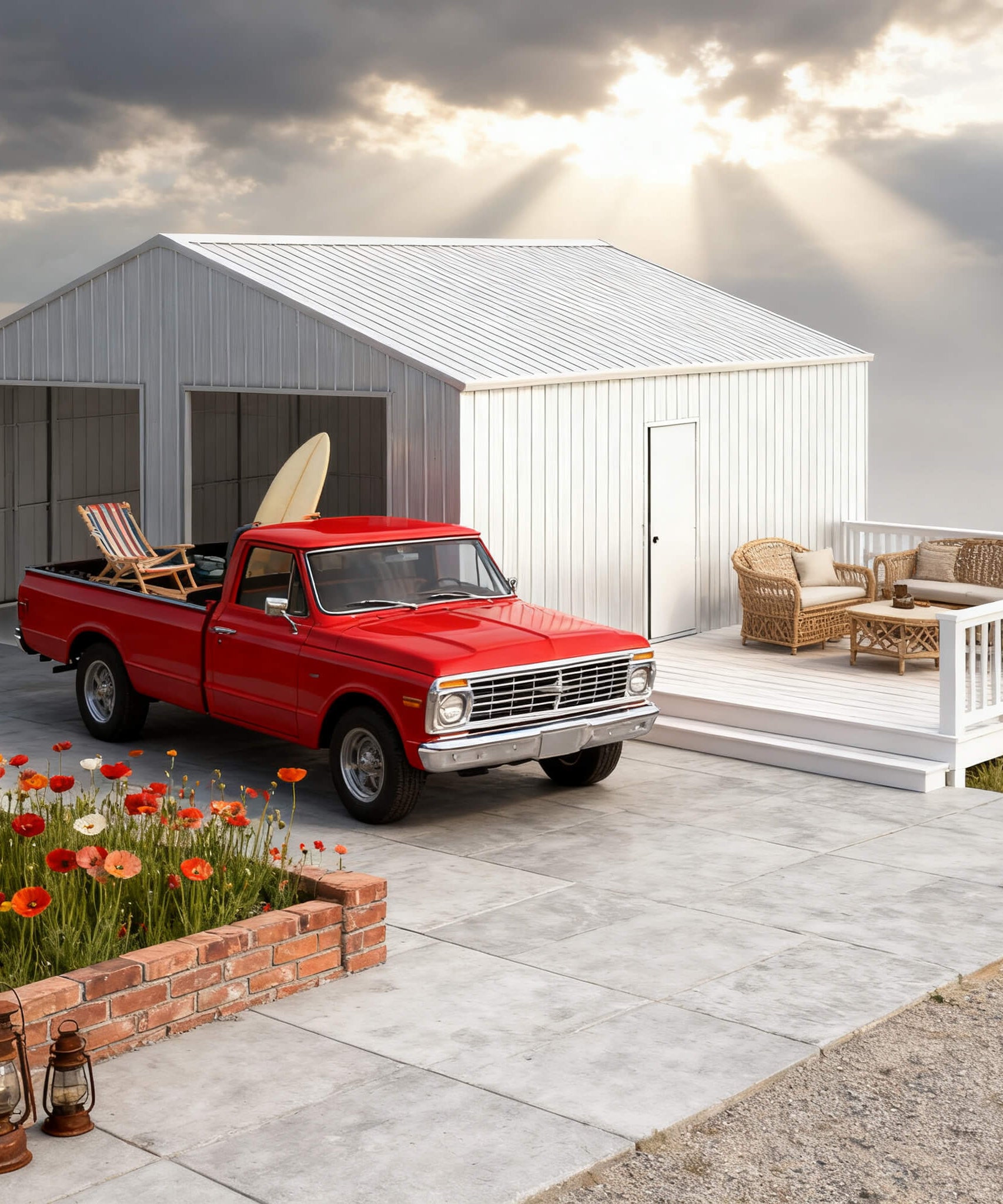 [25X33FT] Alora Heavy-Duty Double Garage Galvanized Steel Barn Shed (SAK61234)