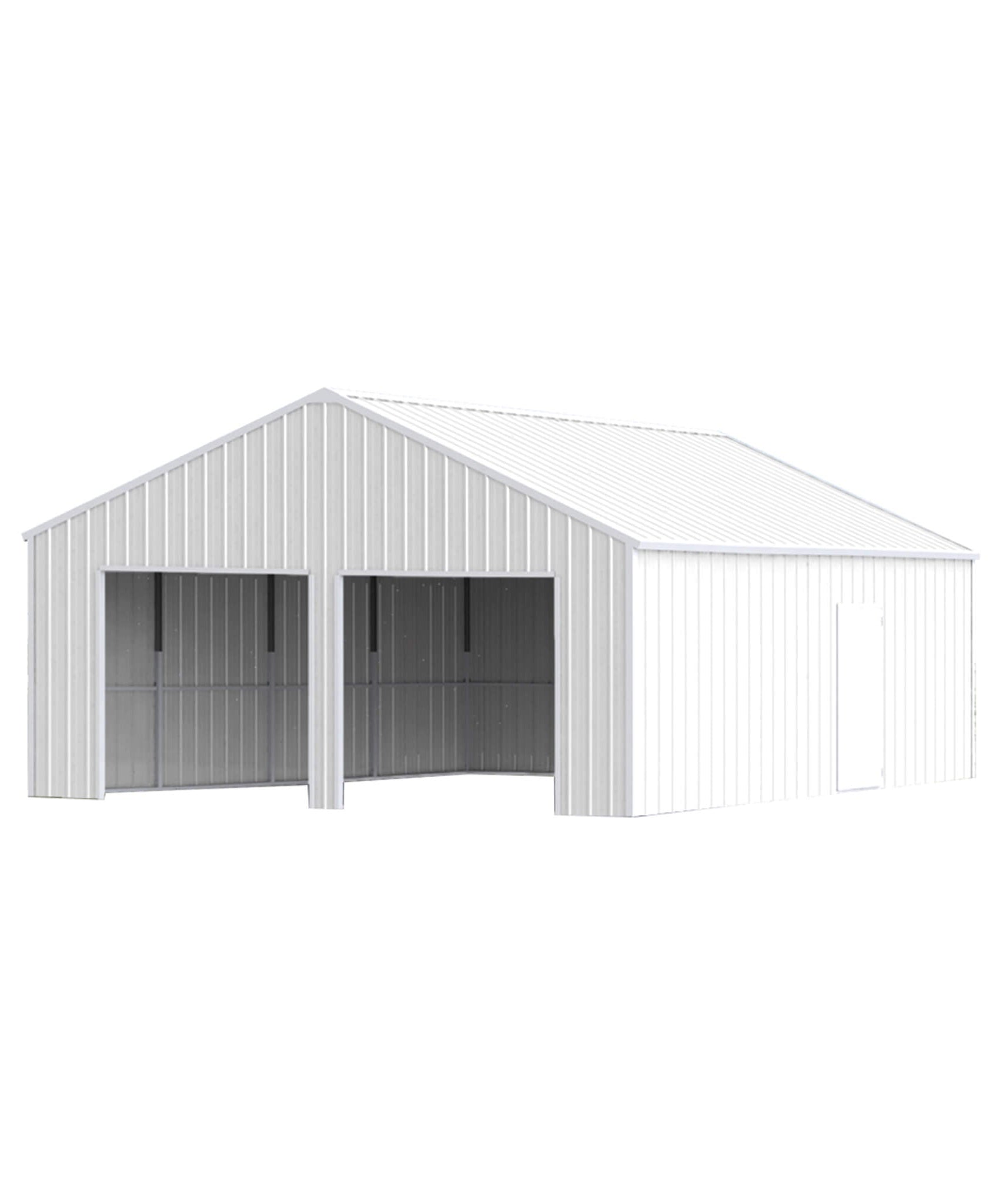 [25X33FT] Alora Heavy-Duty Double Garage Galvanized Steel Barn Shed (SAK61234)
