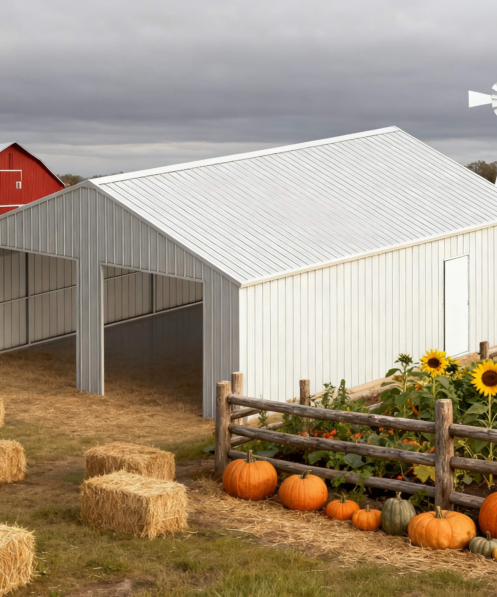 [25X33FT] Alora Heavy-Duty Double Garage Galvanized Steel Barn Shed (SAK61234)