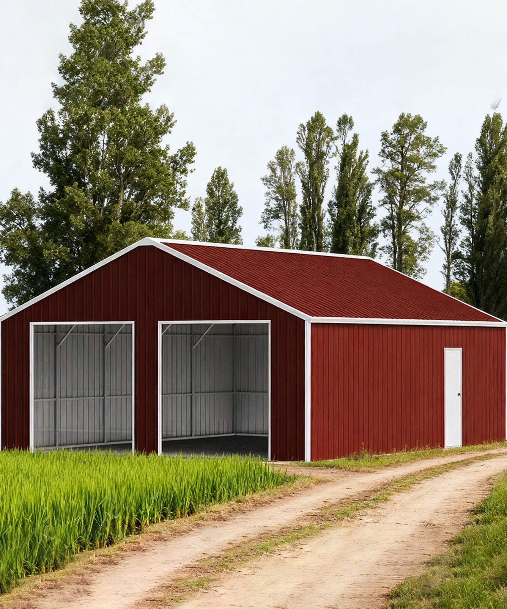 [25X33FT] Alora Heavy-Duty Dual-Door Galvanized Steel Storage Shed (SAK72345)