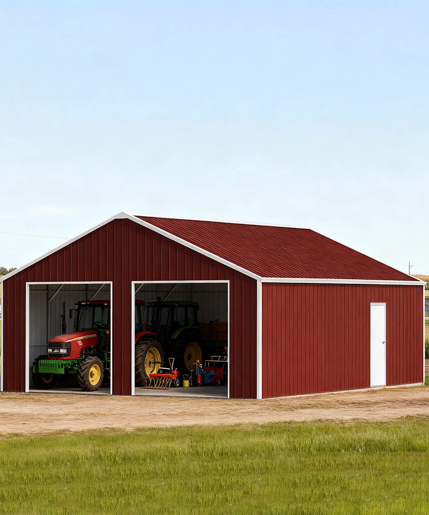 [25X33FT] Alora Heavy-Duty Dual-Door Galvanized Steel Storage Shed (SAK72345)