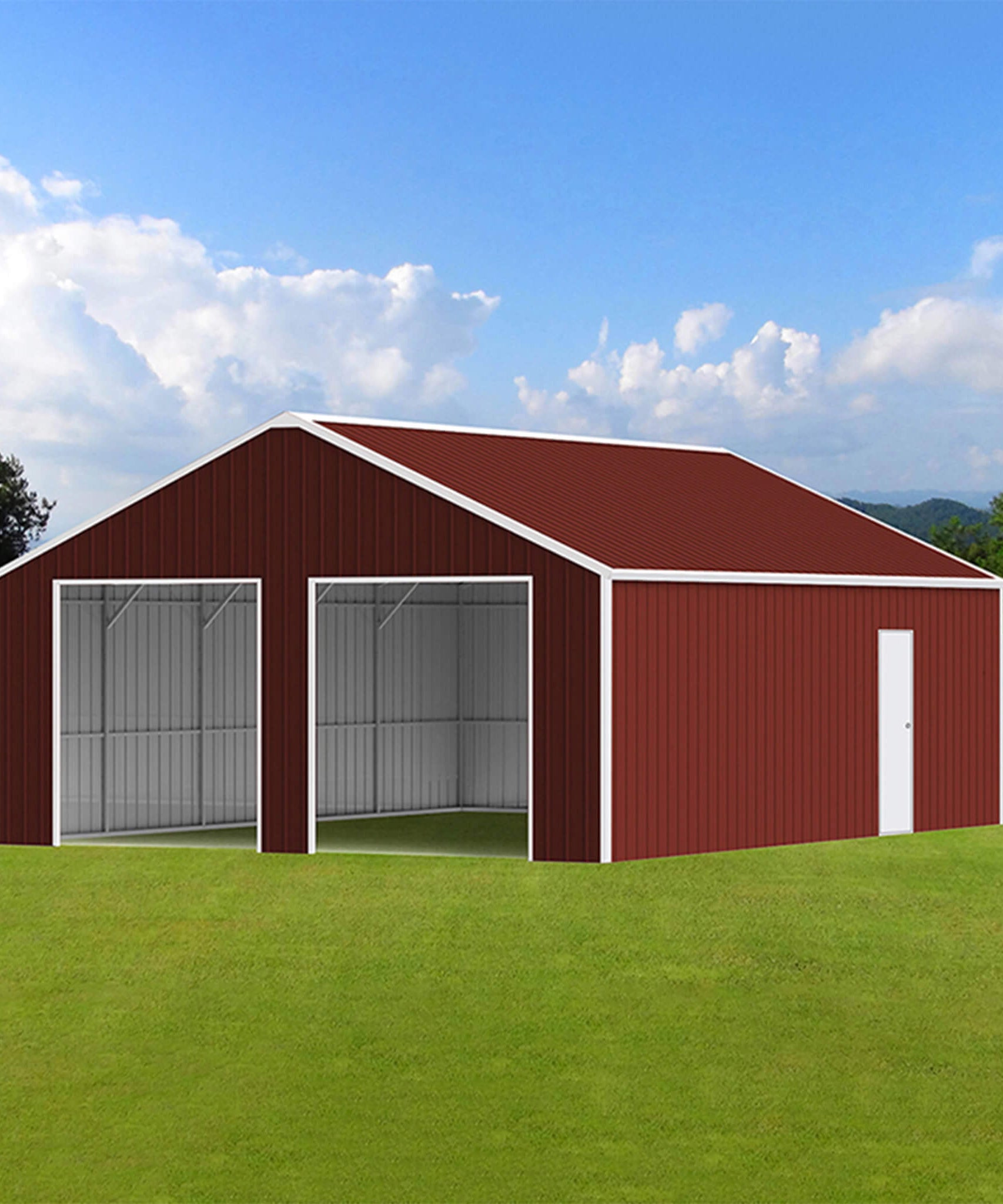[25X33FT] Alora Heavy-Duty Dual-Door Galvanized Steel Storage Shed (SAK72345)