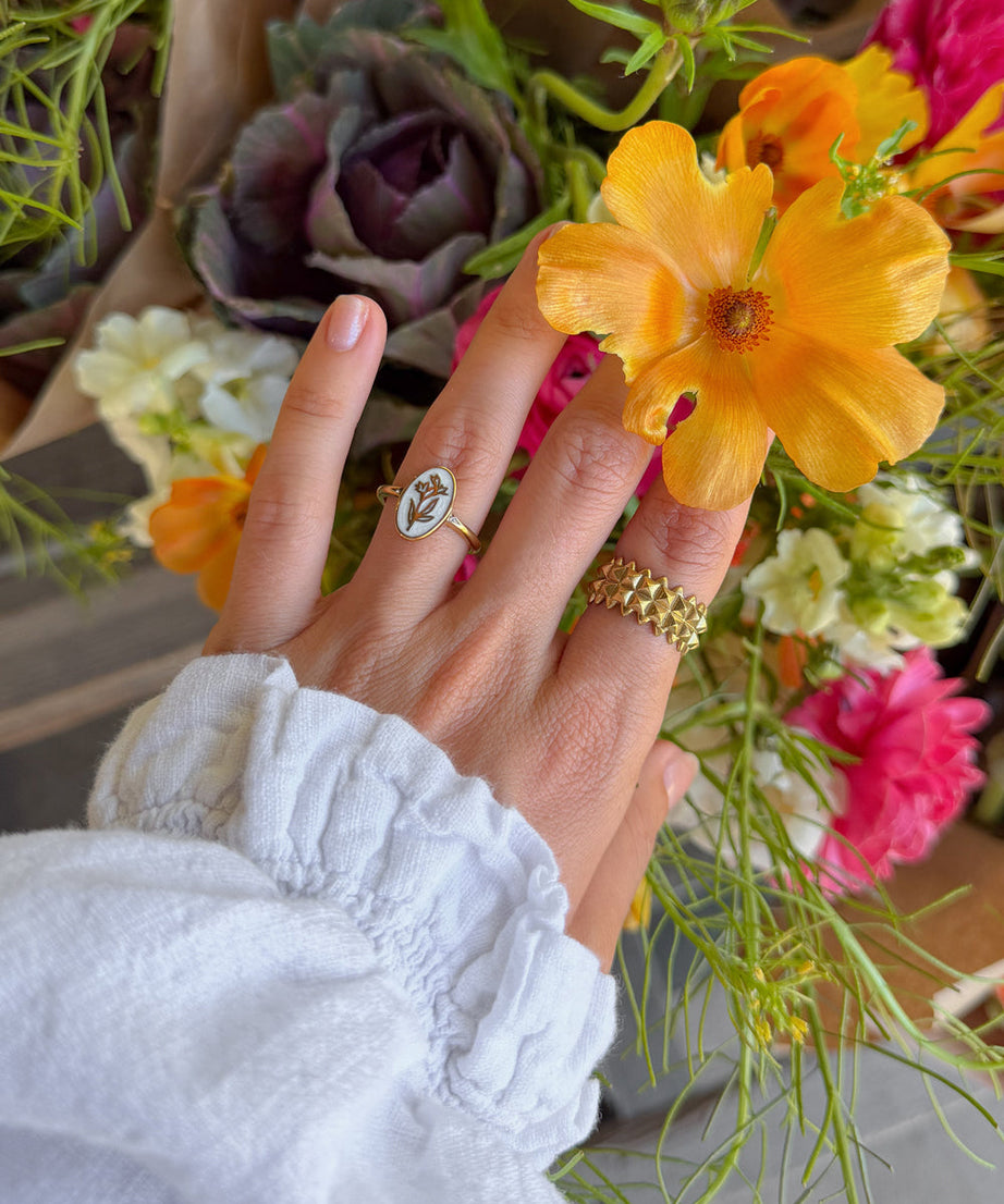 Bloom Again Enamel Ring