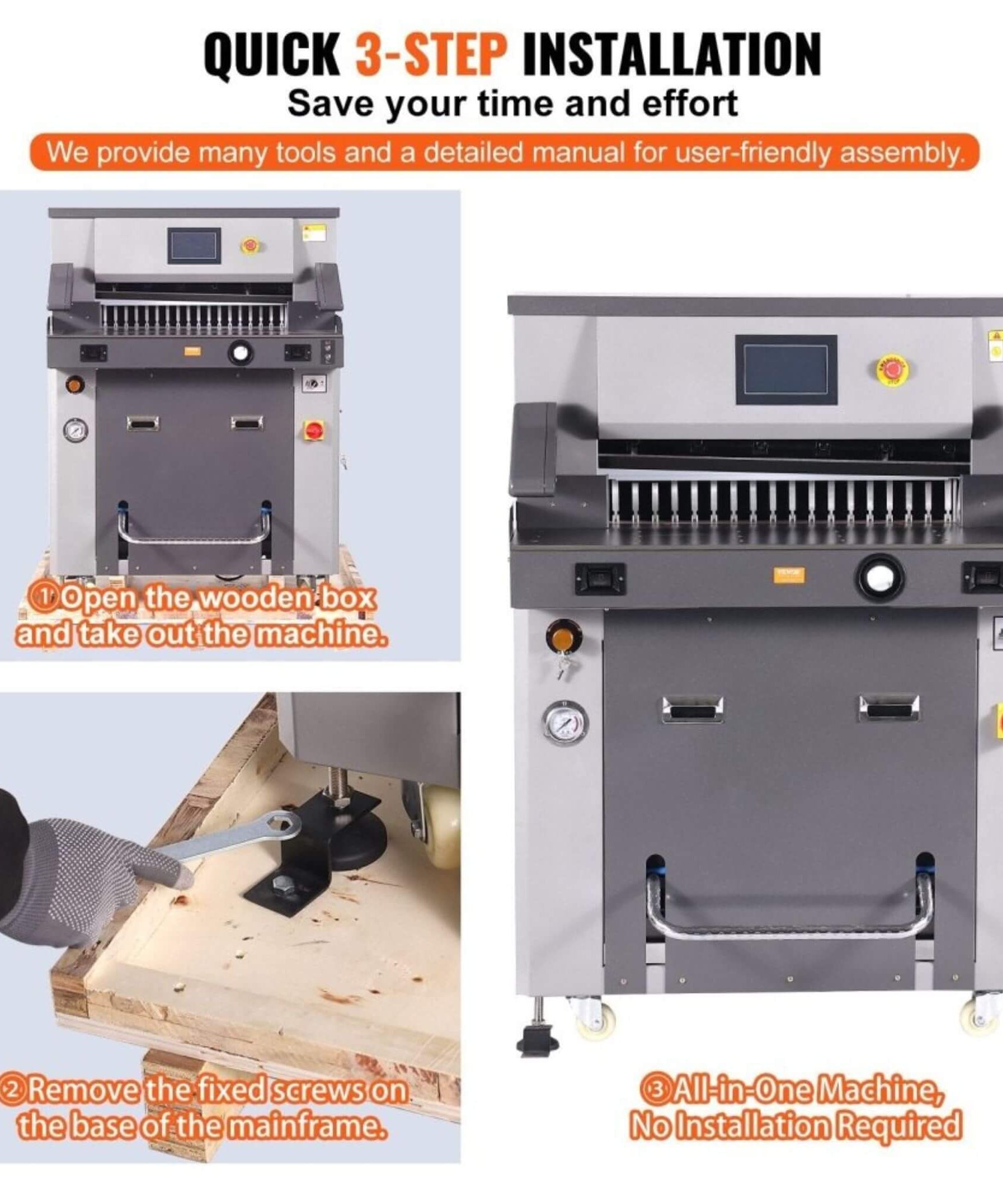 26-Inch Electric Heavy-Duty Hydraulic Paper Cutter Machine With Touchscreen (SAK92518)