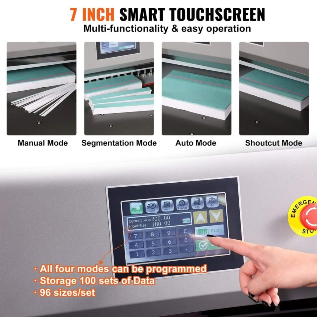 26-Inch Electric Heavy-Duty Hydraulic Paper Cutter Machine With Touchscreen (SAK92518)