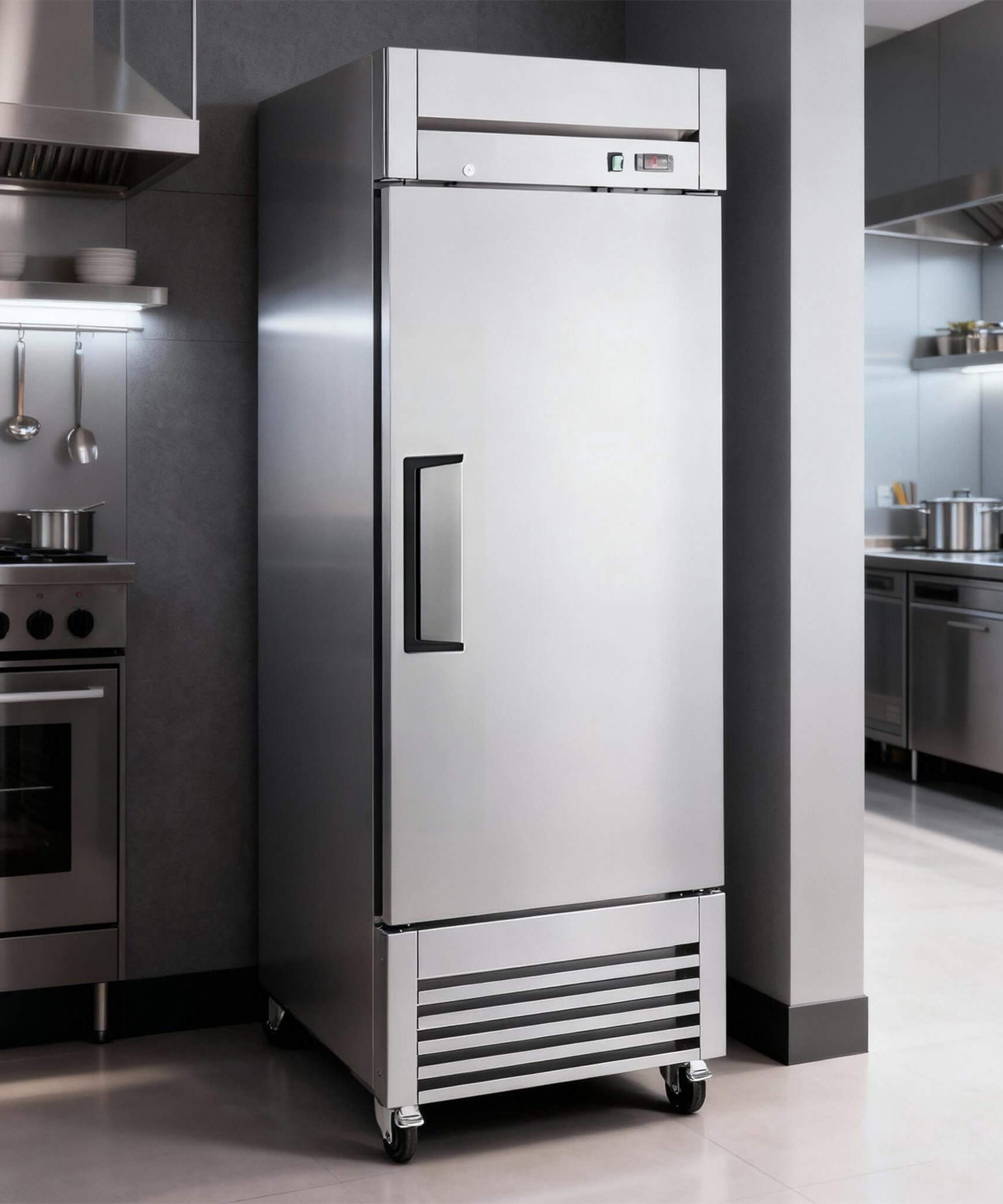 27-Inch 20.5 Cu.Ft Commercial Solid Door Stainless Steel Reach-In Freezer (SAK29705)