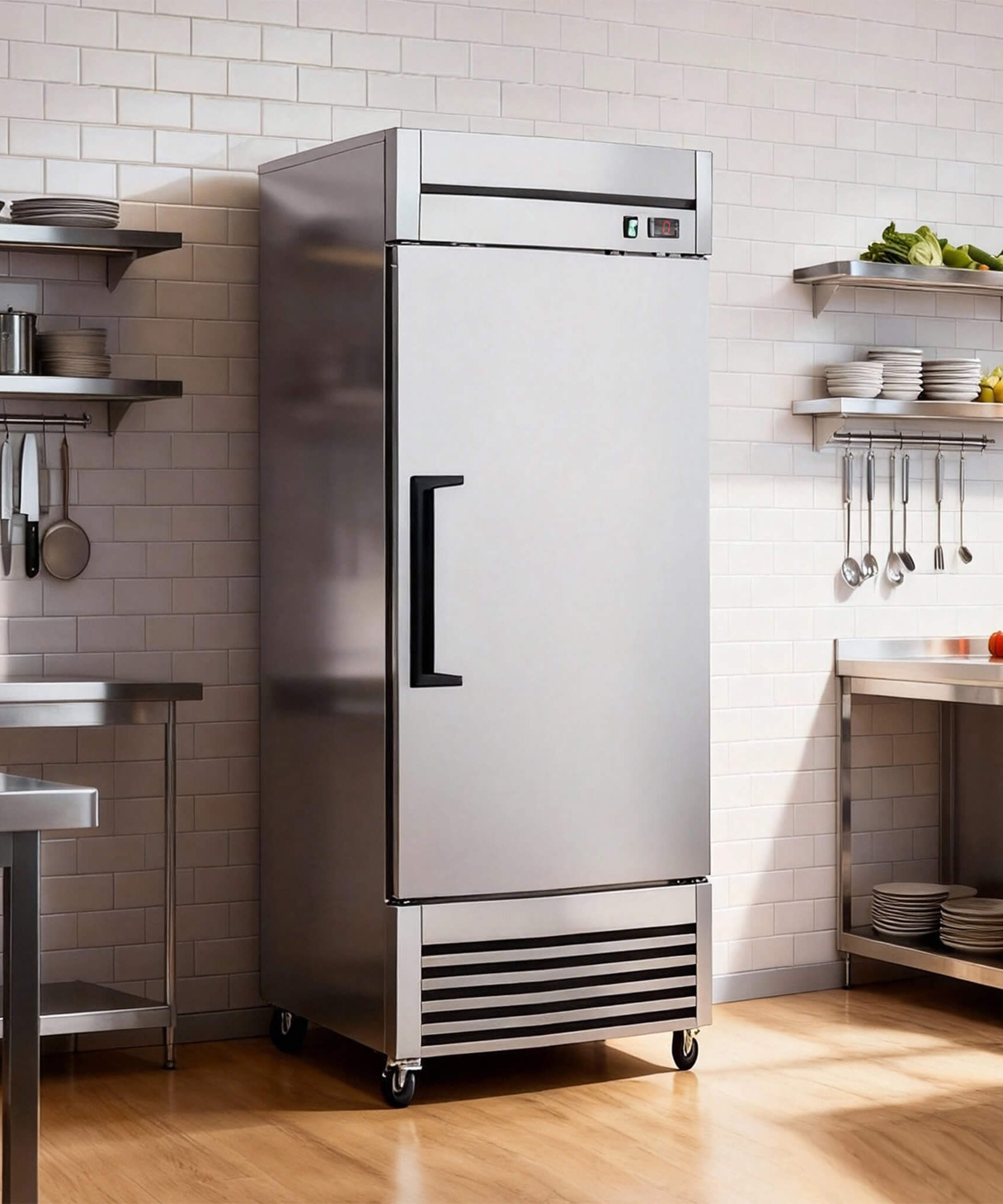 27-Inch 20.5 Cu.Ft Commercial Solid Door Stainless Steel Reach-In Freezer (SAK29705)