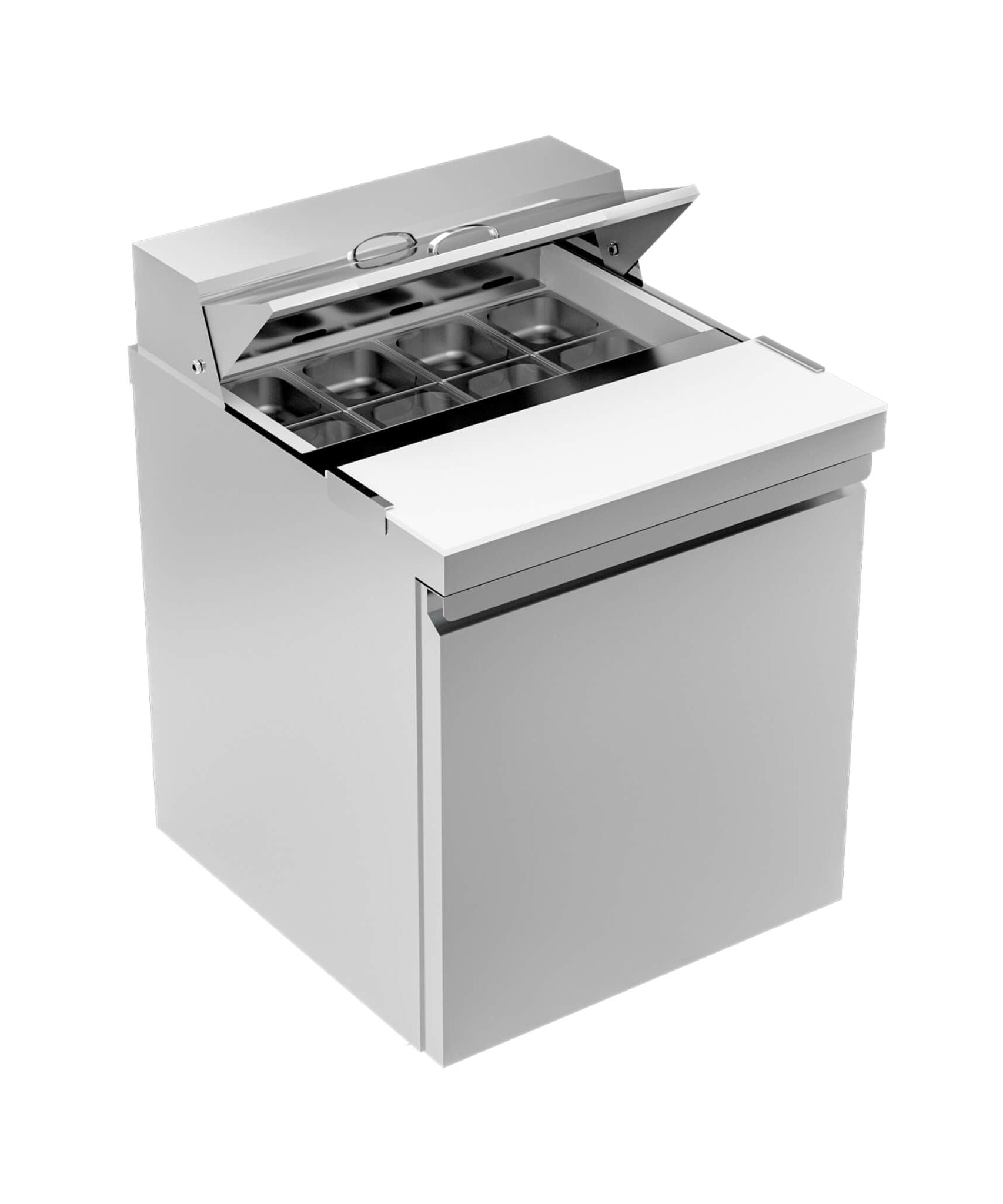 27-Inch 7.4 Cu.Ft Commercial Stainless Steel Sandwich Salad Prep Table Refrigerator (SAK84120)
