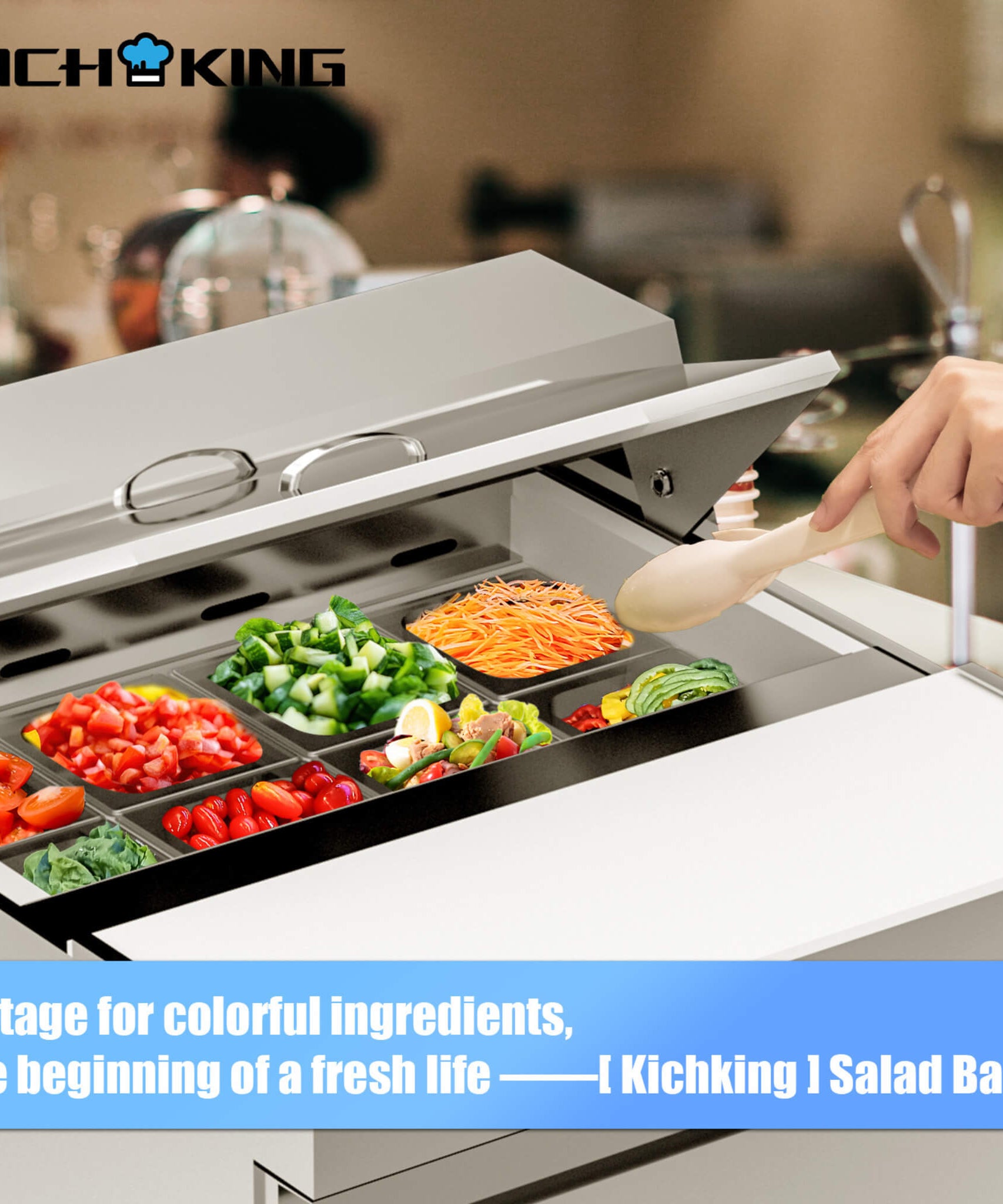 27-Inch 7.4 Cu.Ft Commercial Stainless Steel Sandwich Salad Prep Table Refrigerator (SAK84120)