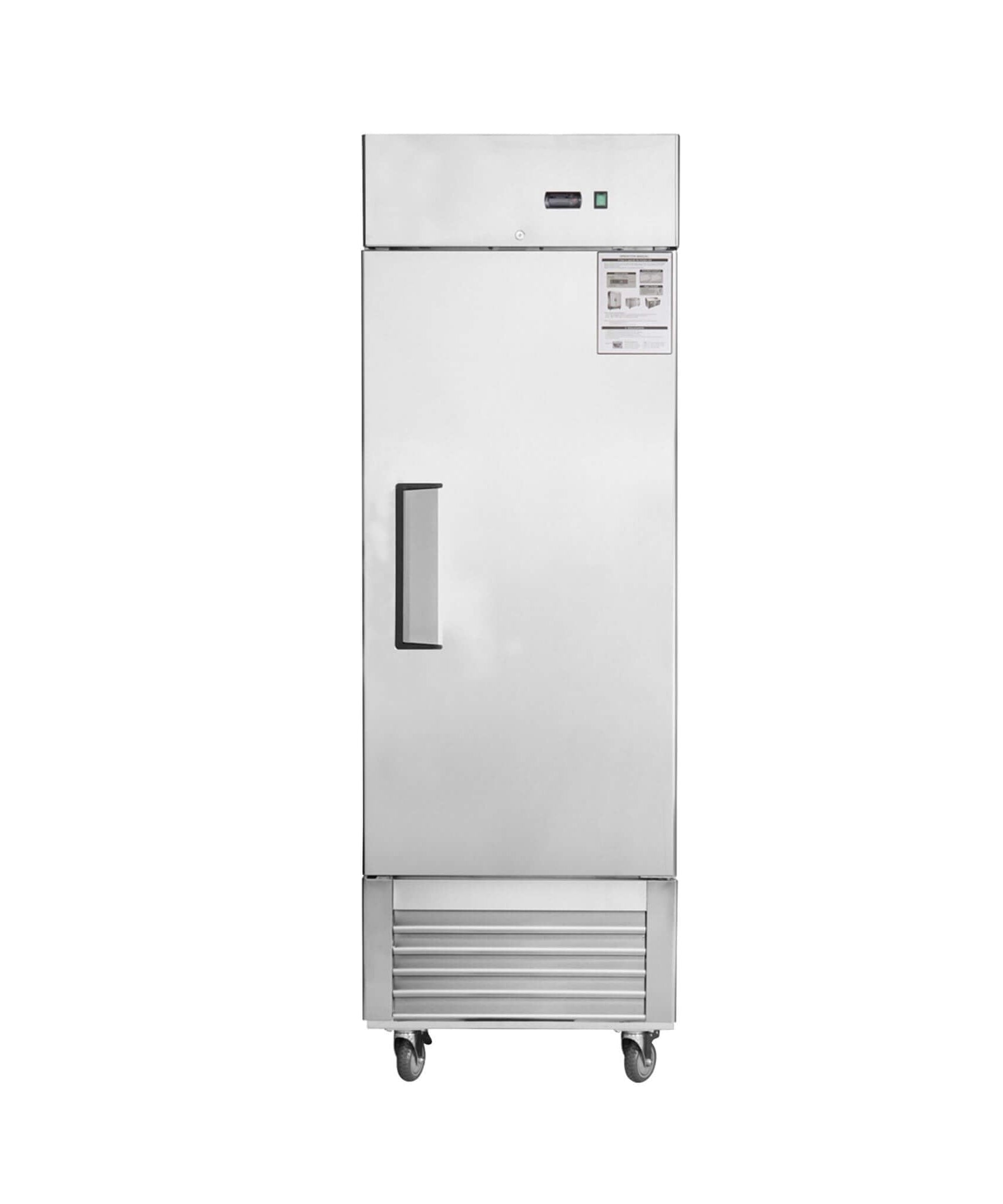 Heavy-Duty 27-Inch 8.7 Cu.Ft Commercial Upright Stainless Steel Reach-In Freezer (SAK43815)