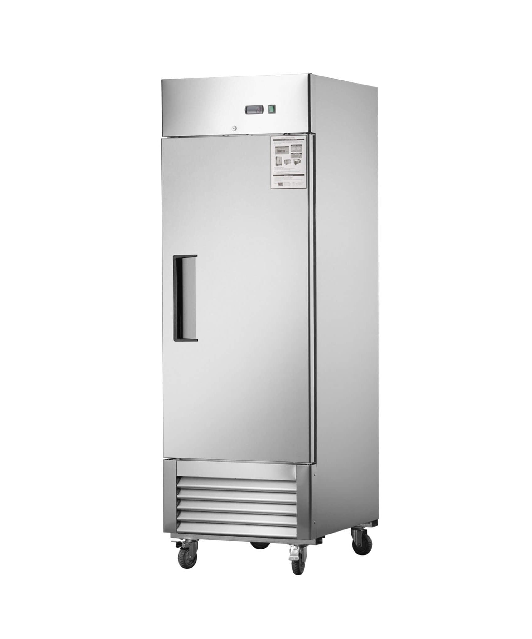 Heavy-Duty 27-Inch 8.7 Cu.Ft Commercial Upright Stainless Steel Reach-In Freezer (SAK43815)