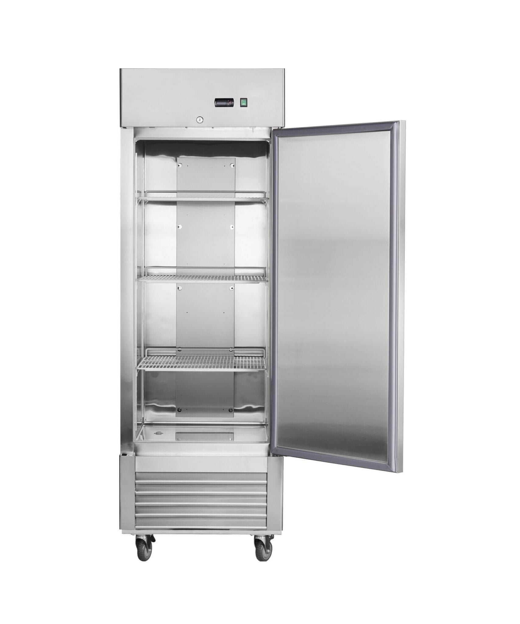 Heavy-Duty 27-Inch 8.7 Cu.Ft Commercial Upright Stainless Steel Reach-In Freezer (SAK43815)