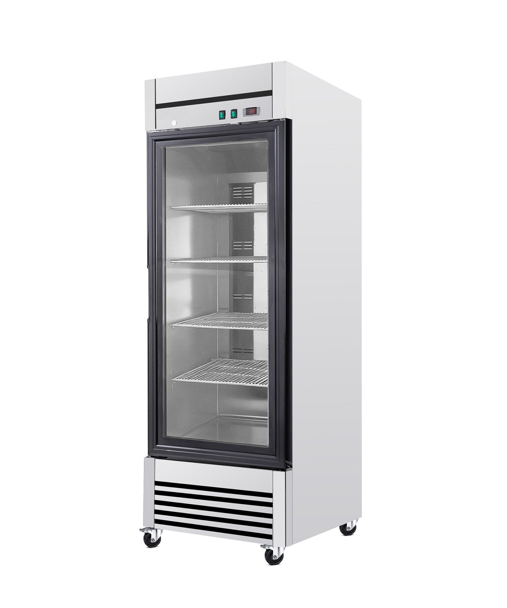 27-Inch Commercial Single Glass Door Reach-In Display Refrigerator (SAK30864)