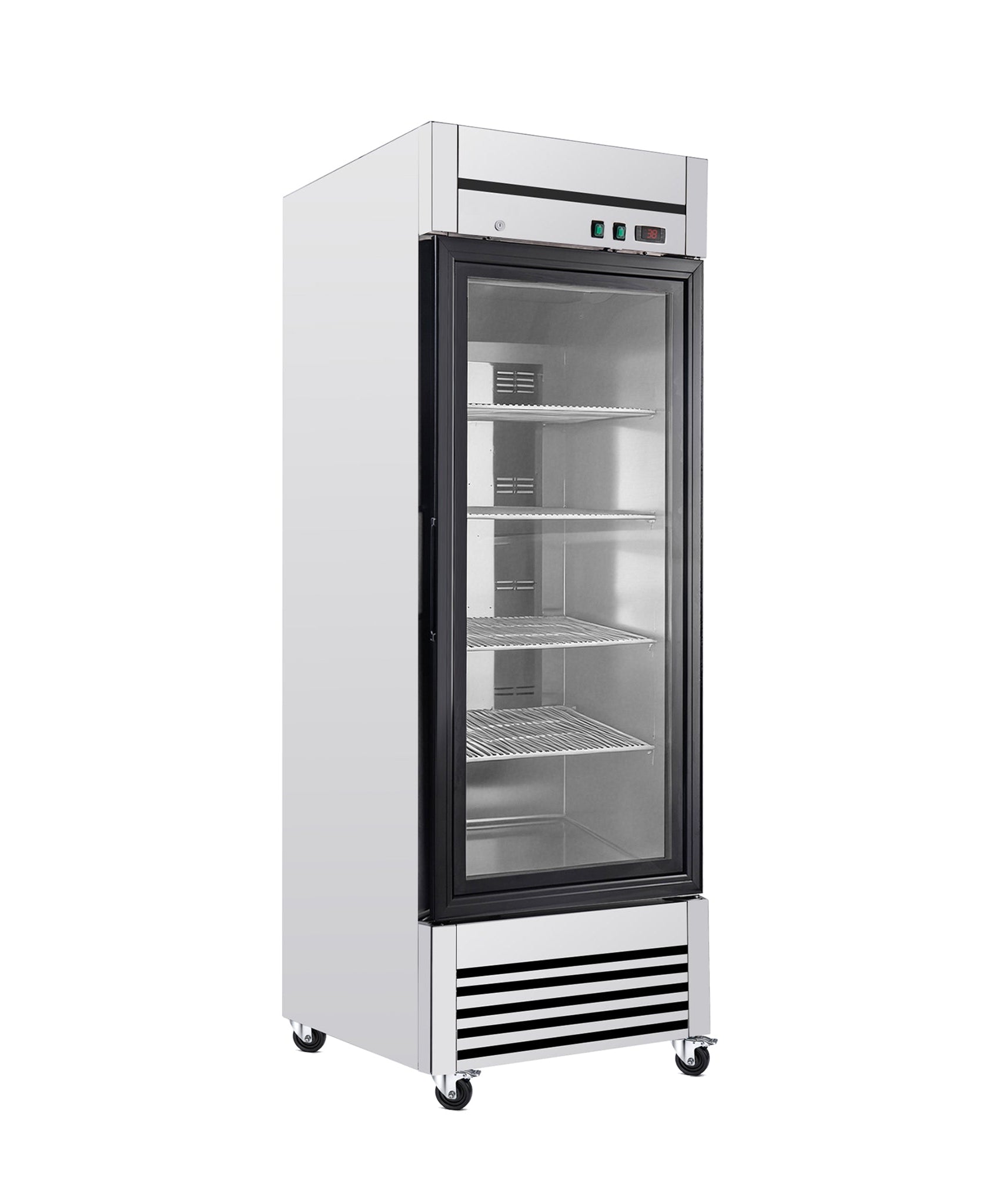 27-Inch Commercial Single Glass Door Reach-In Display Refrigerator (SAK30864)