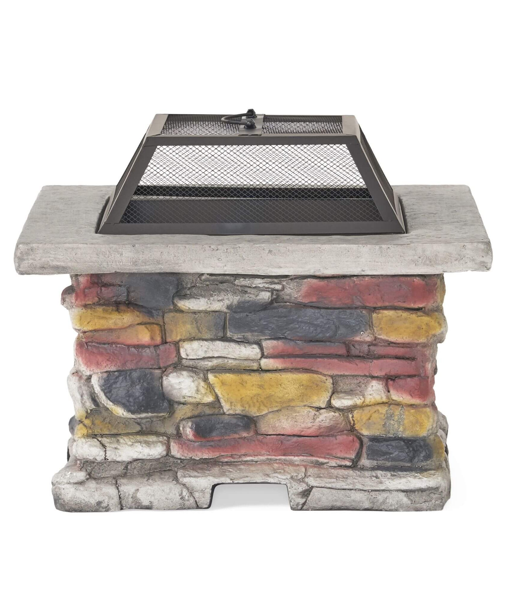 Alora 28-Inch Premium Outdoor Wood Burning Magnesium Oxide Fire Pit With Lid (SAK75214)