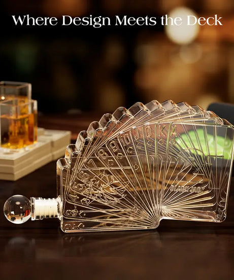 Poker Night Whiskey Decanter Set