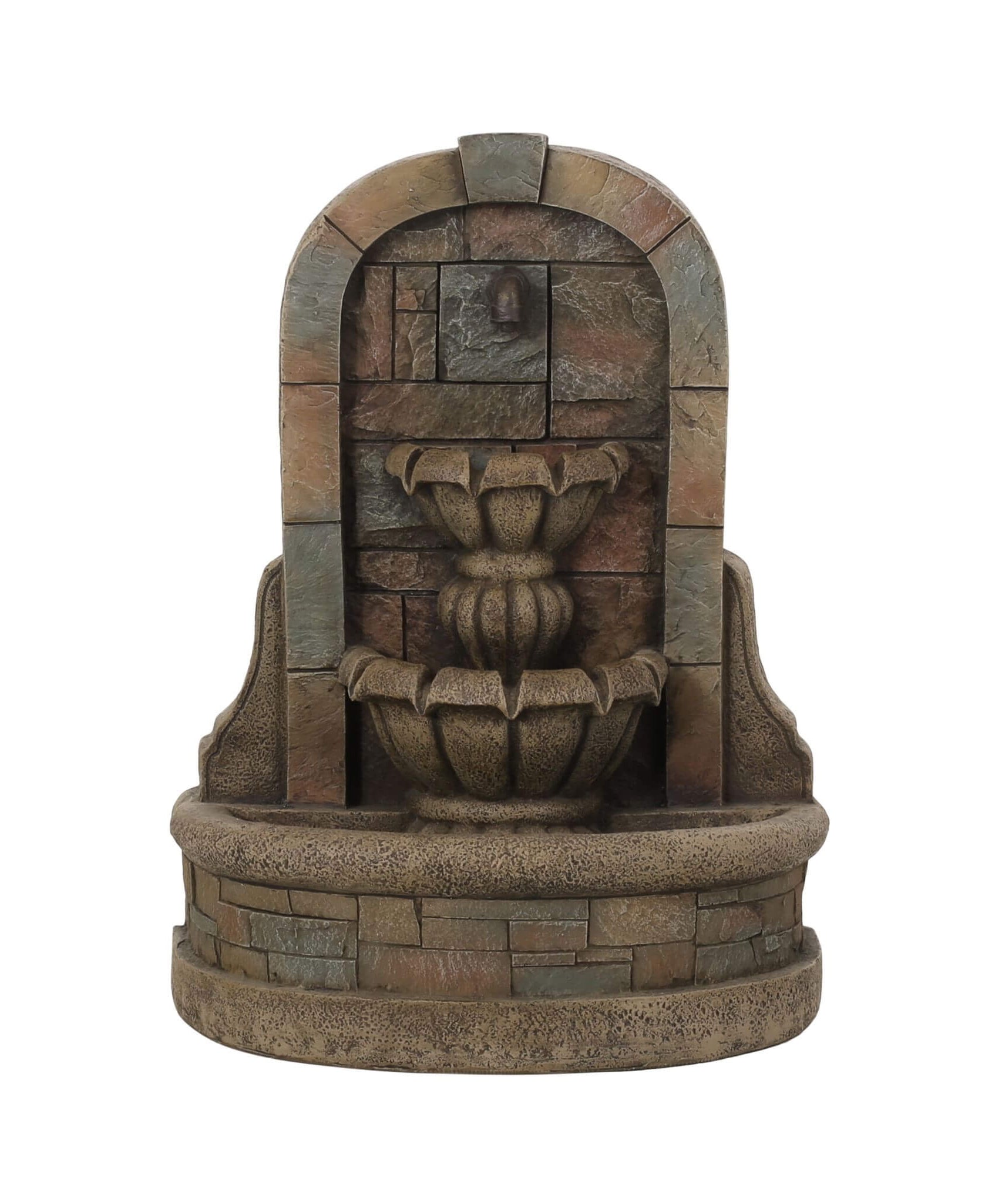 Alora 29-Inch Tall Outdoor Weather-Resistant Faux Stone Floor Fountain (SAK63421)