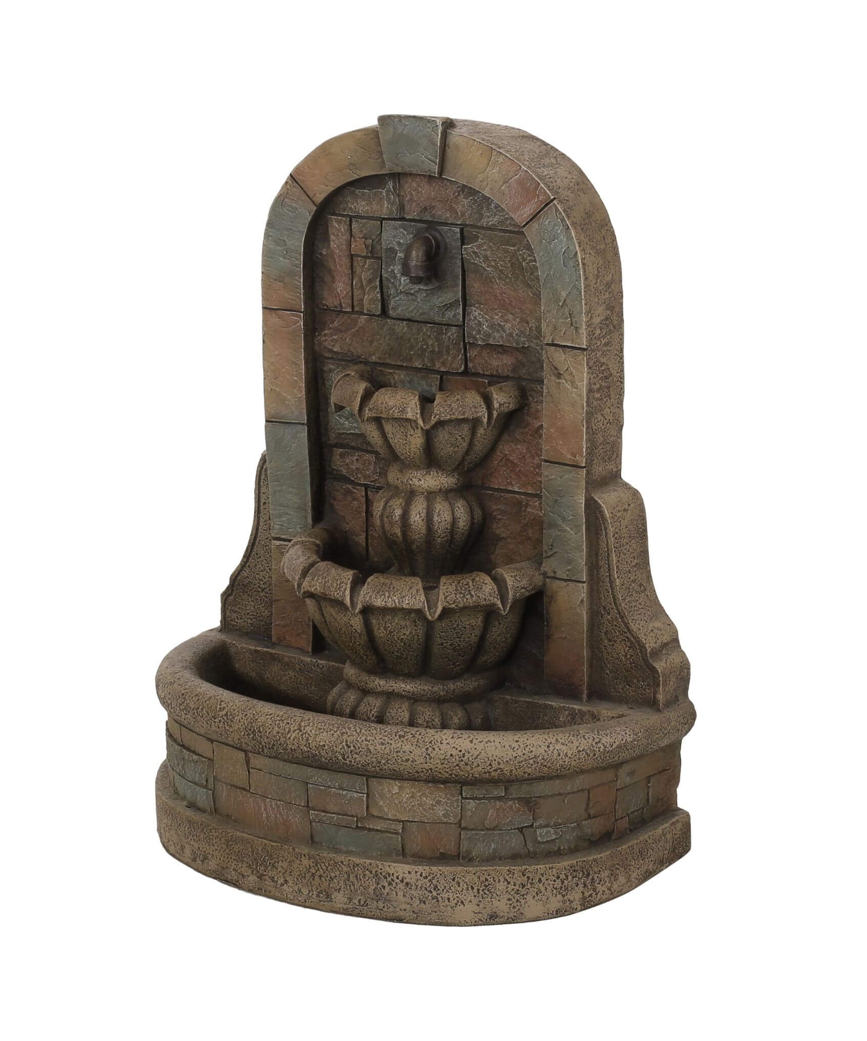 Alora 29-Inch Tall Outdoor Weather-Resistant Faux Stone Floor Fountain (SAK63421)