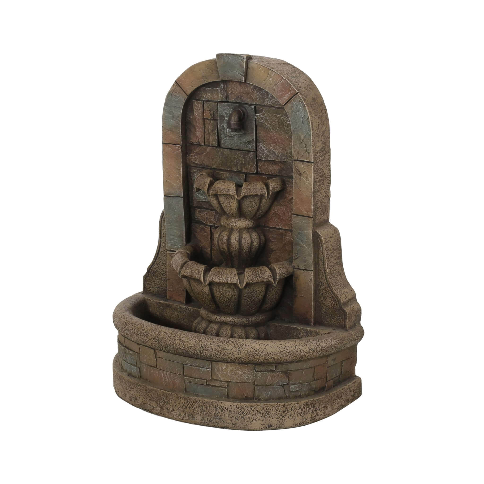 Alora 29-Inch Tall Outdoor Weather-Resistant Faux Stone Floor Fountain (SAK63421)