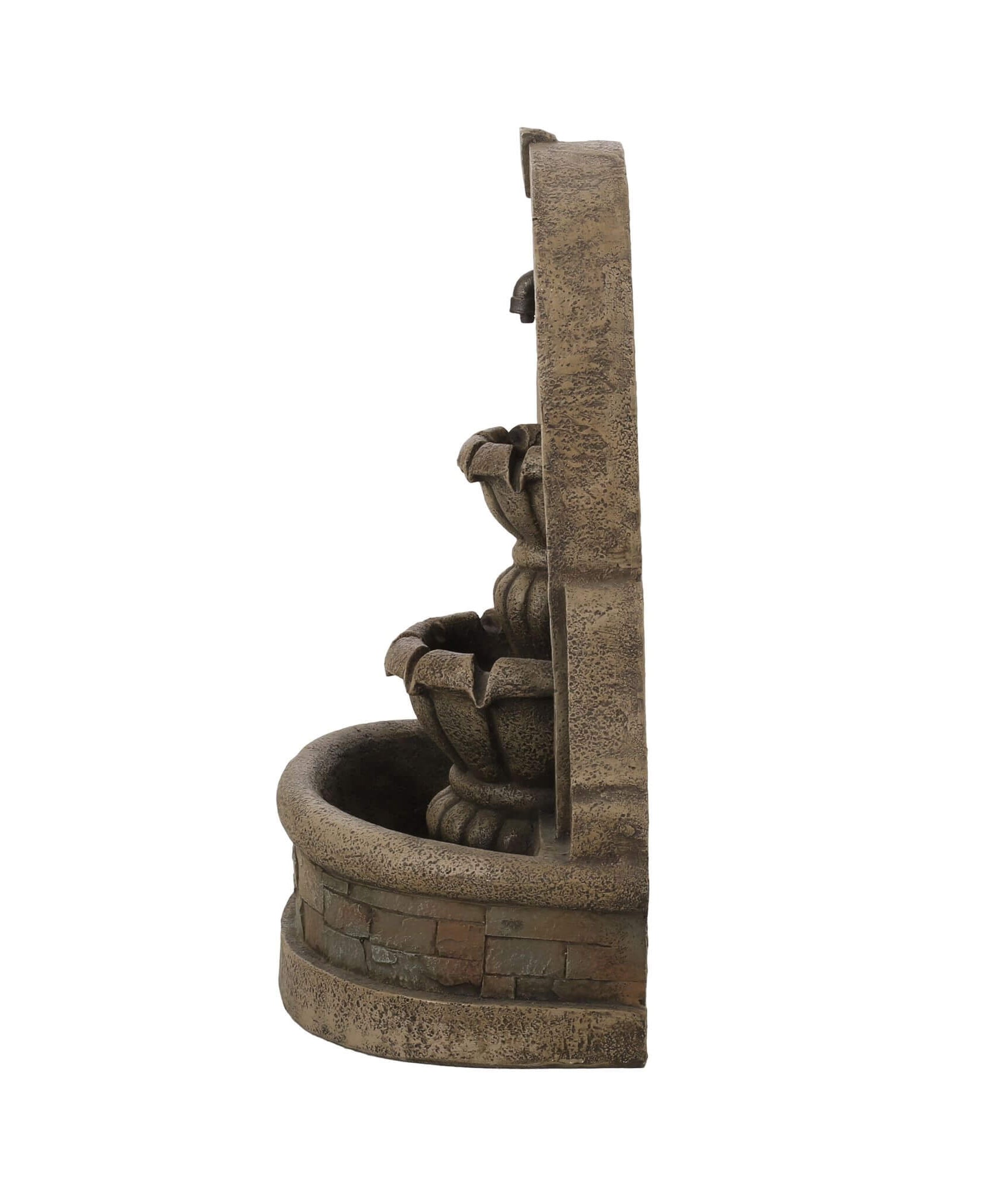 Alora 29-Inch Tall Outdoor Weather-Resistant Faux Stone Floor Fountain (SAK63421)