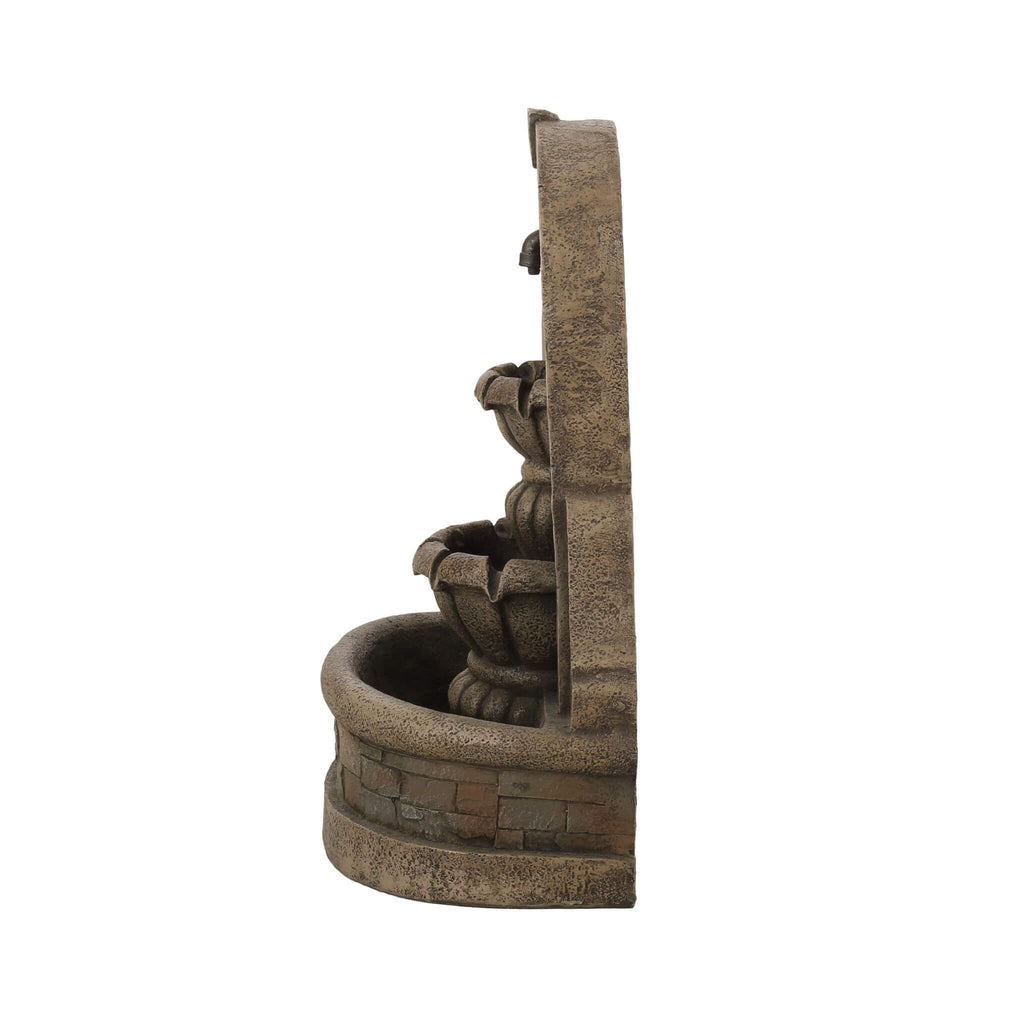Alora 29-Inch Tall Outdoor Weather-Resistant Faux Stone Floor Fountain (SAK63421)