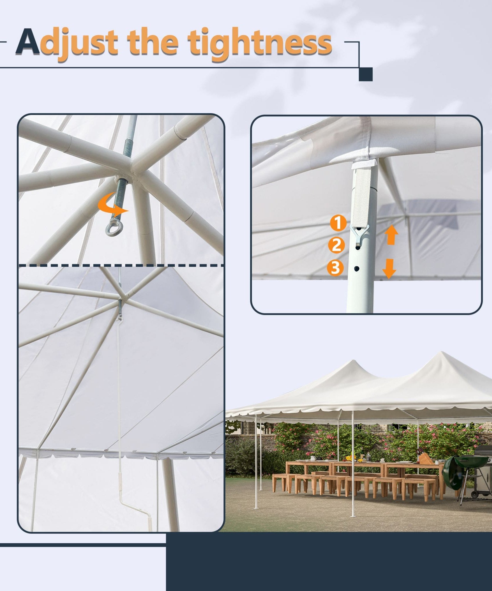 [29X21FT] Extra-Large Heavy-Duty Outdoor Waterproof Party, Wedding Tent With Steel Frame (SAK53821)
