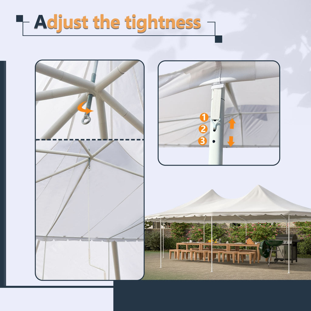 [29X21FT] Extra-Large Heavy-Duty Outdoor Waterproof Party, Wedding Tent With Steel Frame (SAK53821)