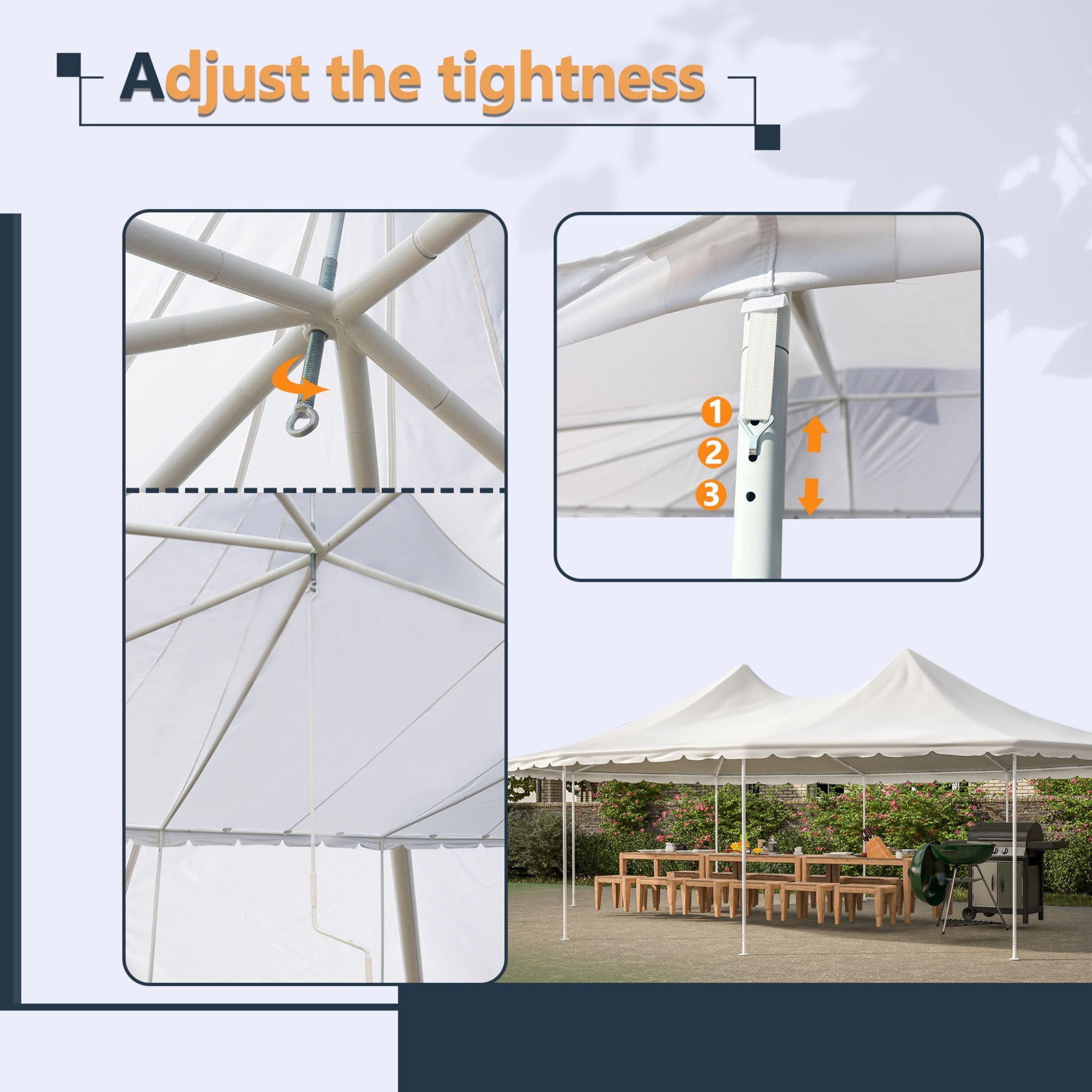 [29X21FT] Extra-Large Heavy-Duty Outdoor Waterproof Party, Wedding Tent With Steel Frame (SAK53821)