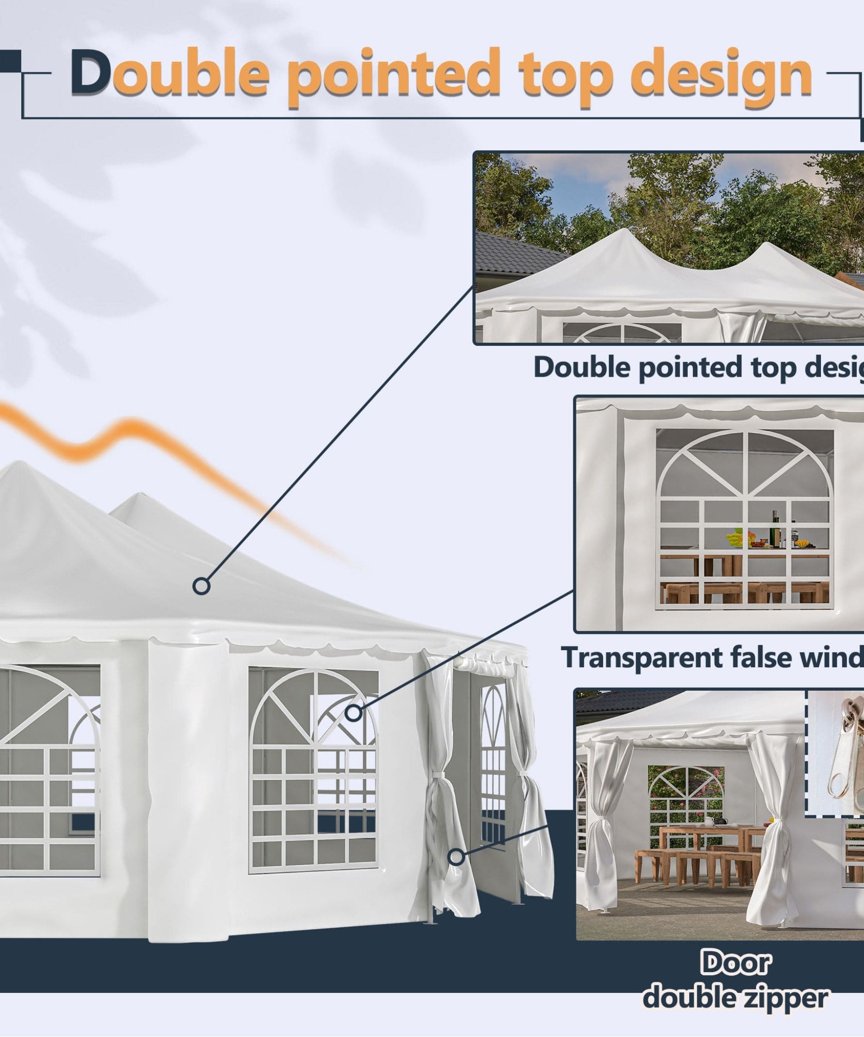 [29X21FT] Extra-Large Heavy-Duty Outdoor Waterproof Party, Wedding Tent With Steel Frame (SAK53821)