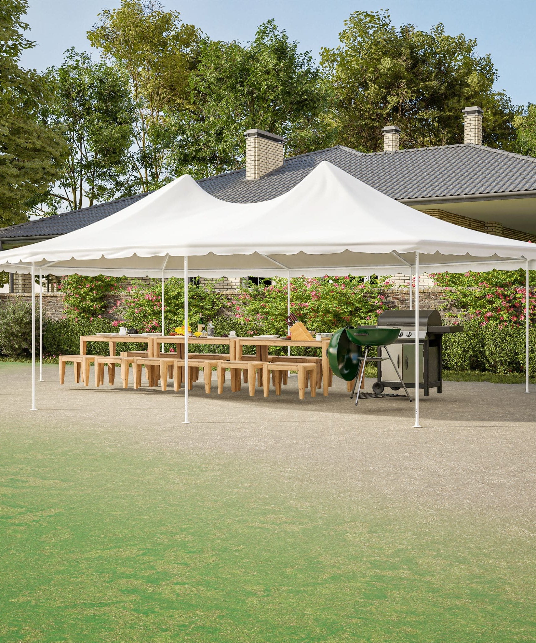 [29X21FT] Extra-Large Heavy-Duty Outdoor Waterproof Party, Wedding Tent With Steel Frame (SAK53821)