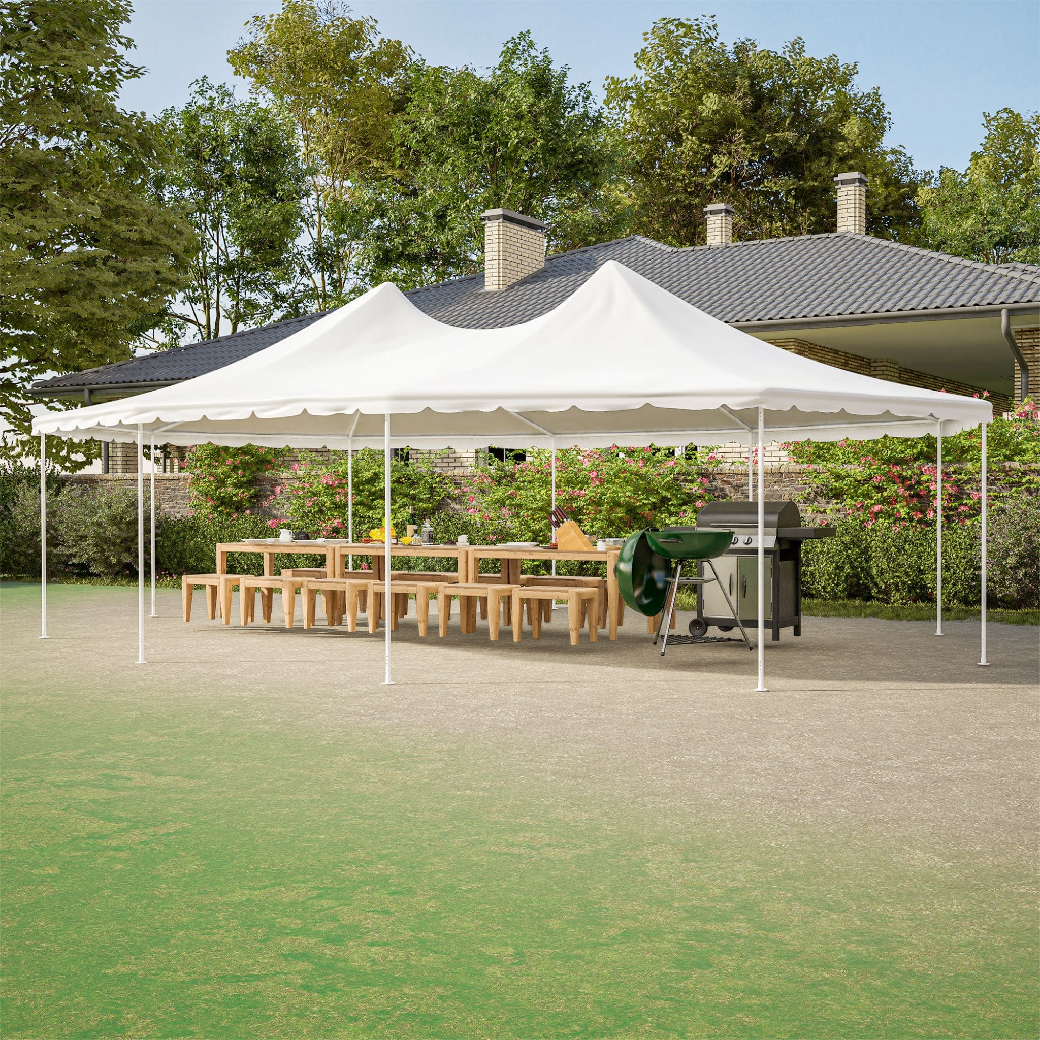 [29X21FT] Extra-Large Heavy-Duty Outdoor Waterproof Party, Wedding Tent With Steel Frame (SAK53821)