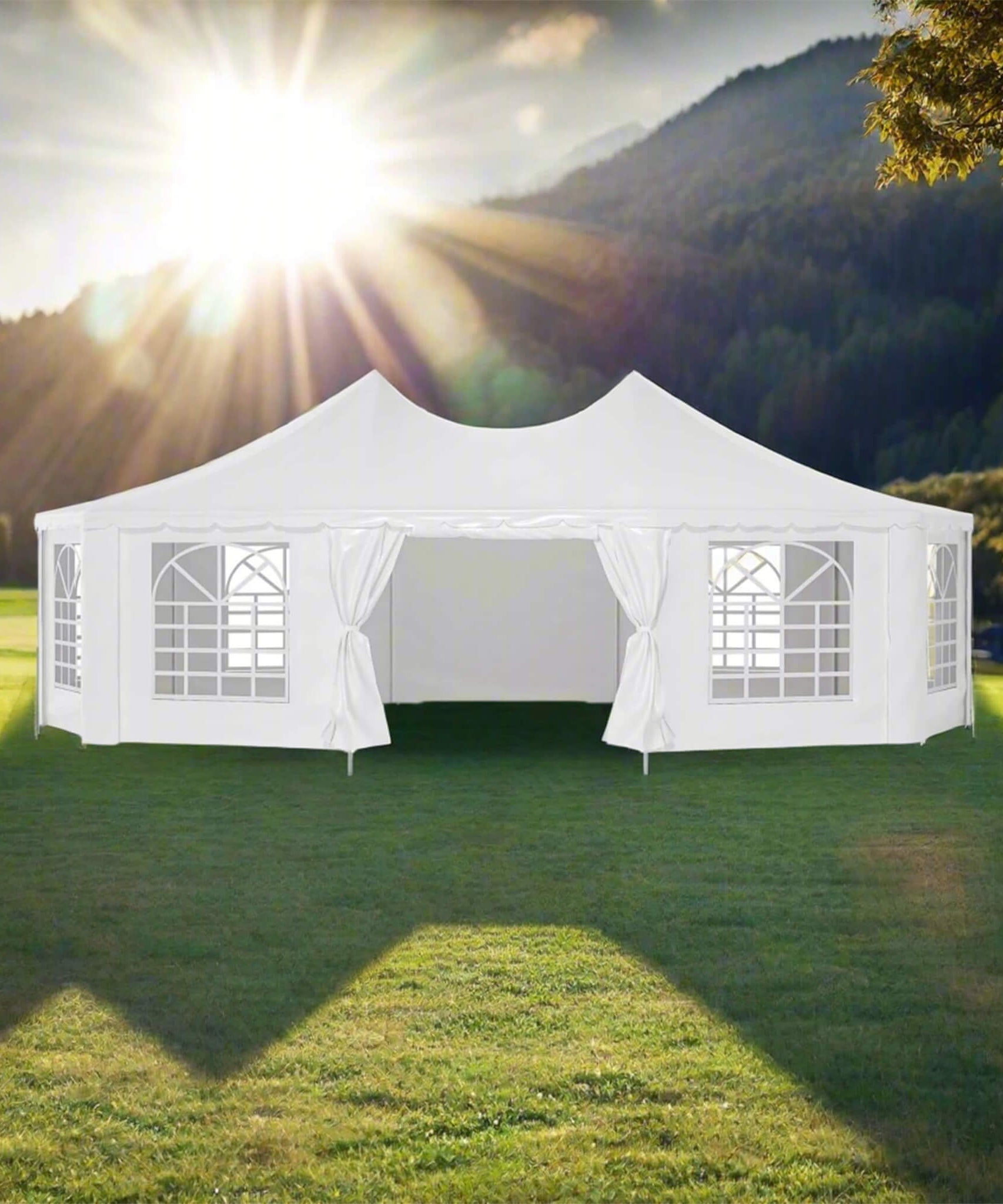[29X21FT] Extra-Large Heavy-Duty Outdoor Waterproof Party, Wedding Tent With Steel Frame (SAK53821)