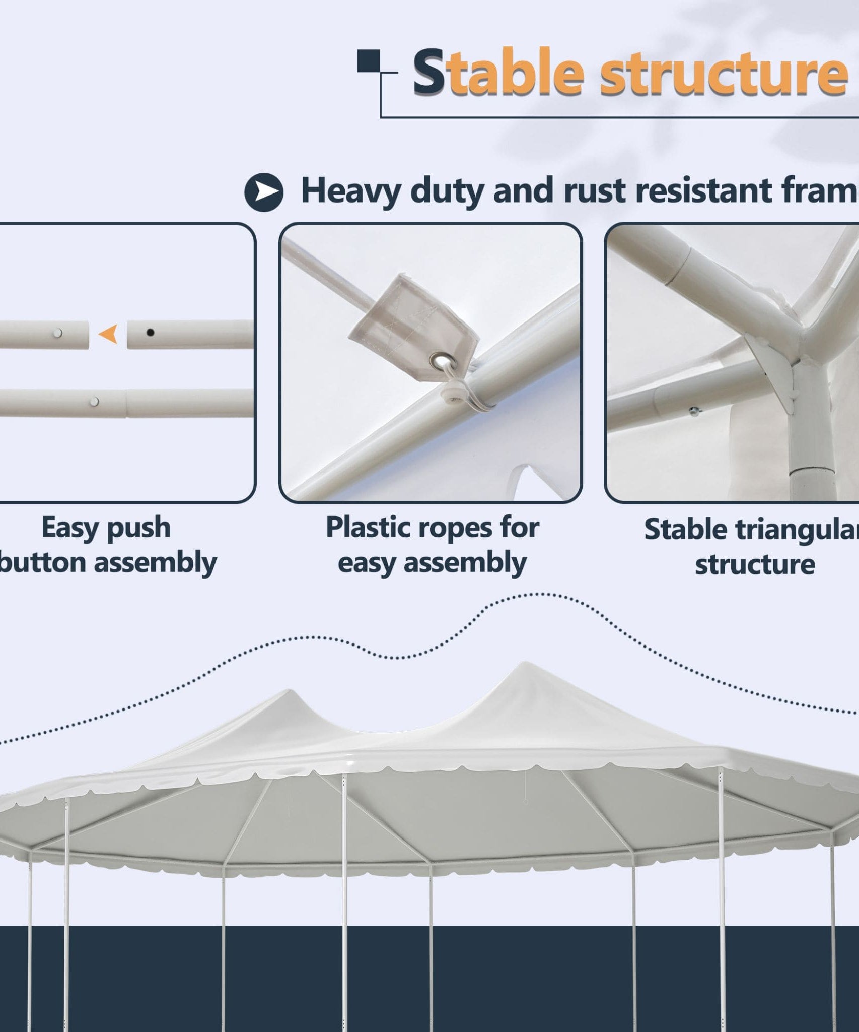 [29X21FT] Extra-Large Heavy-Duty Outdoor Waterproof Party, Wedding Tent With Steel Frame (SAK53821)