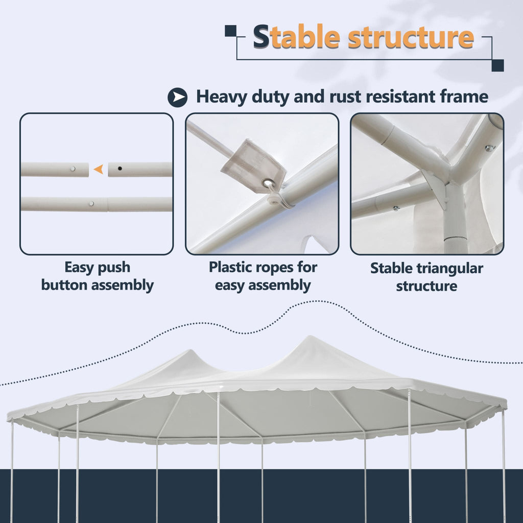 [29X21FT] Extra-Large Heavy-Duty Outdoor Waterproof Party, Wedding Tent With Steel Frame (SAK53821)