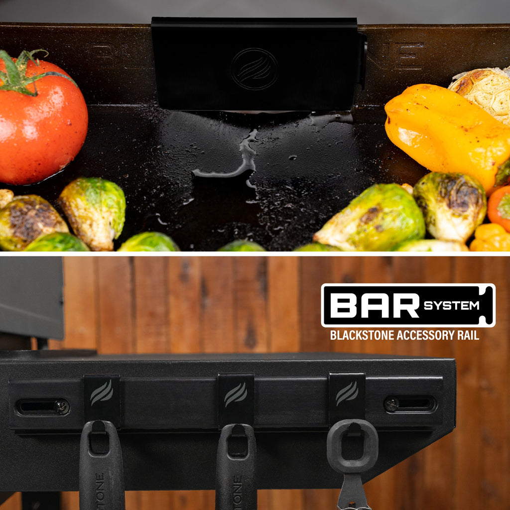 Blackstone BAR System Side Shelf Rail Accessory - Tool Hooks & Grease Gate