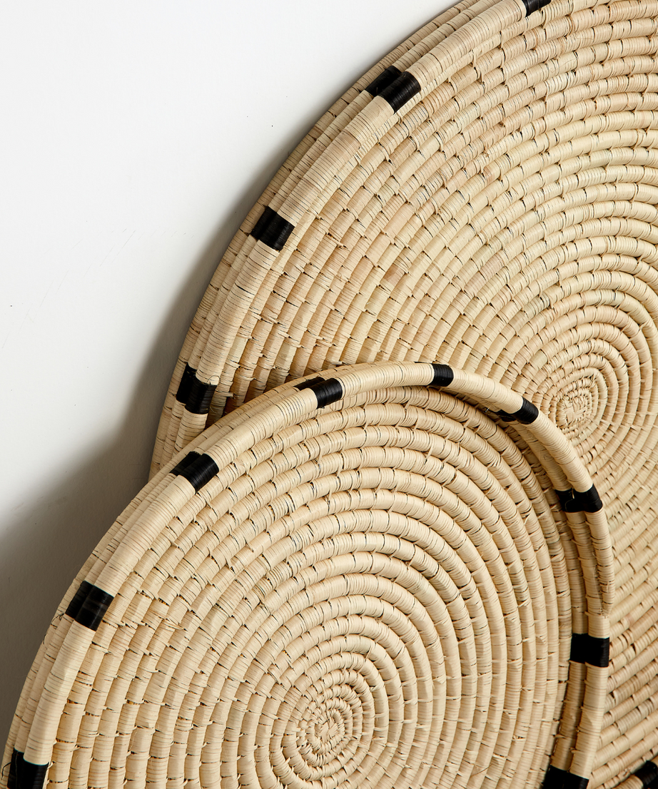 Nelisiwe Ilala Palm and Black Nesting Tray