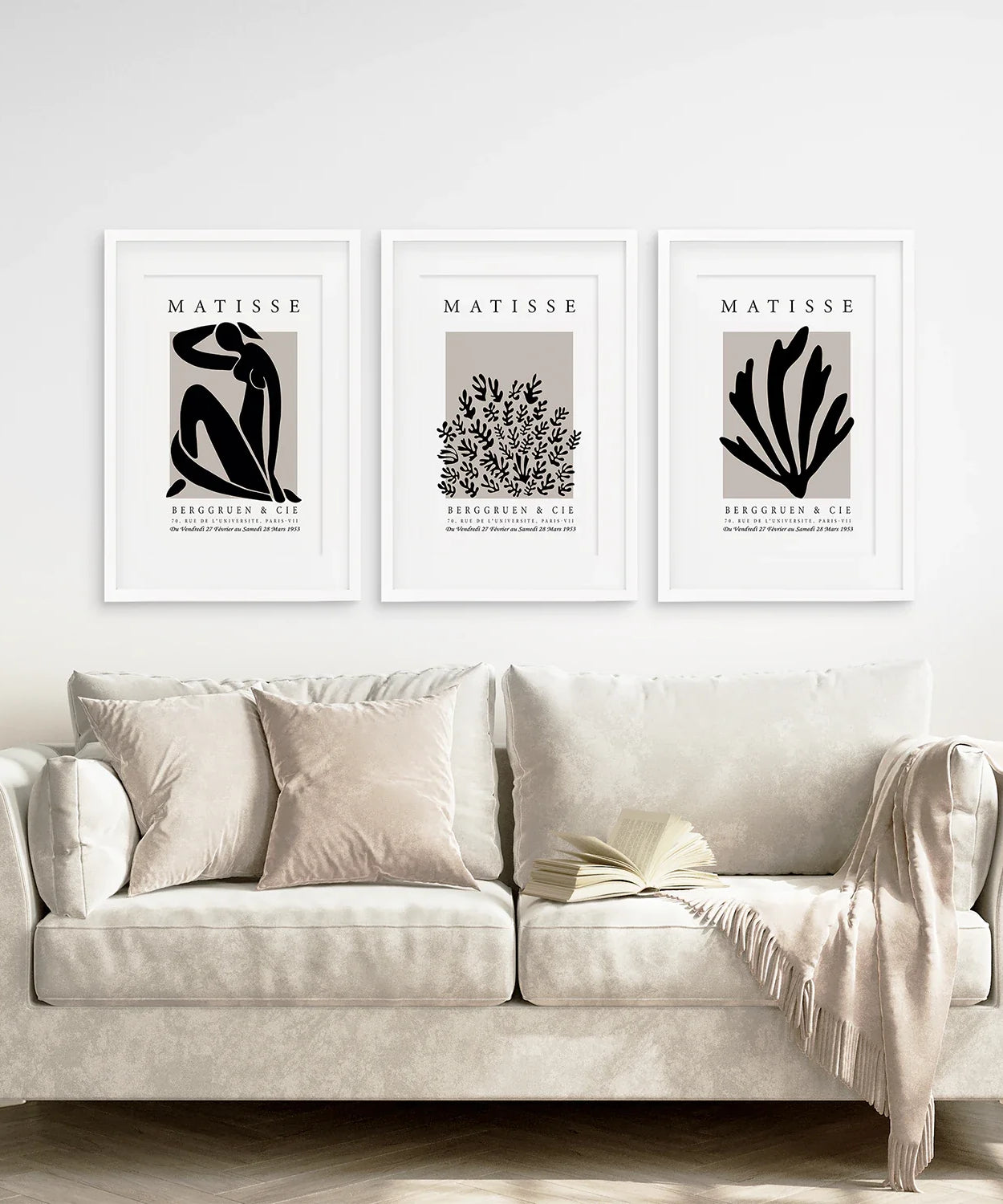 Henri Matisse La Gerbe Kunstdruck-Set – 3 Vintage-Drucke