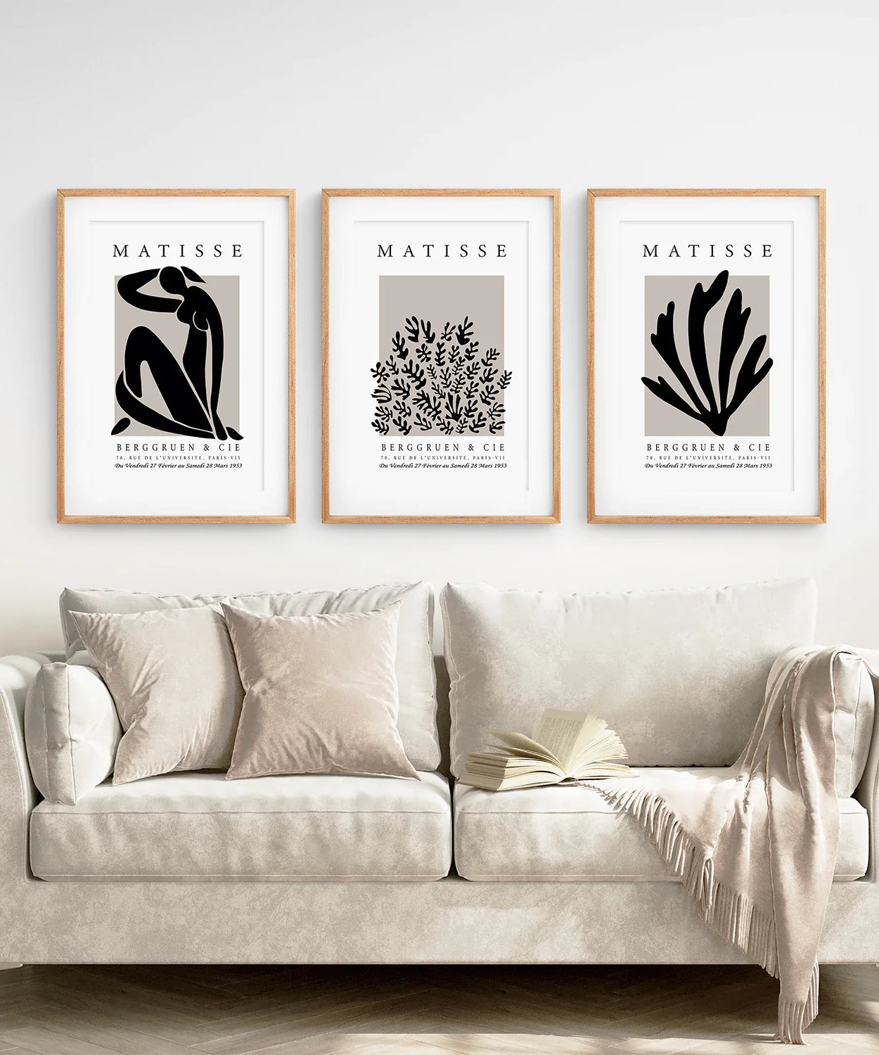 Henri Matisse La Gerbe Kunstdruck-Set – 3 Vintage-Drucke
