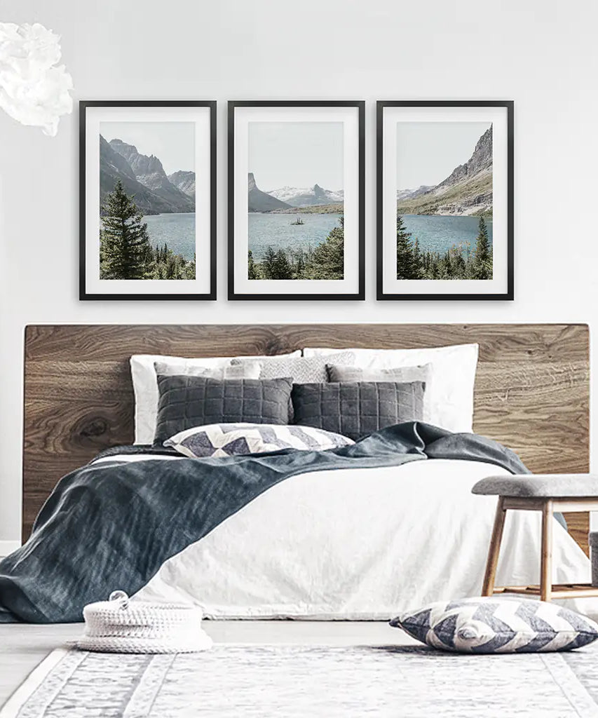 Montana Glacier National Park. Mountain Lake. Travel Wall Art