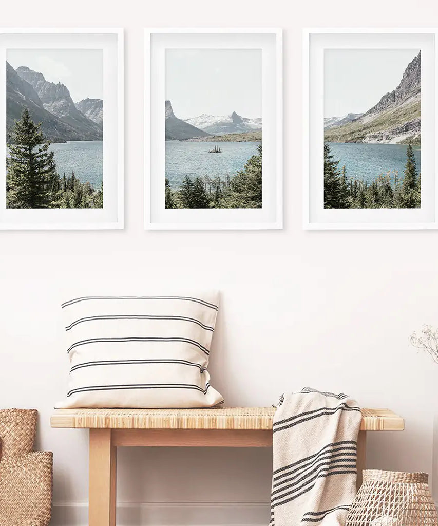Montana Glacier National Park. Mountain Lake. Travel Wall Art