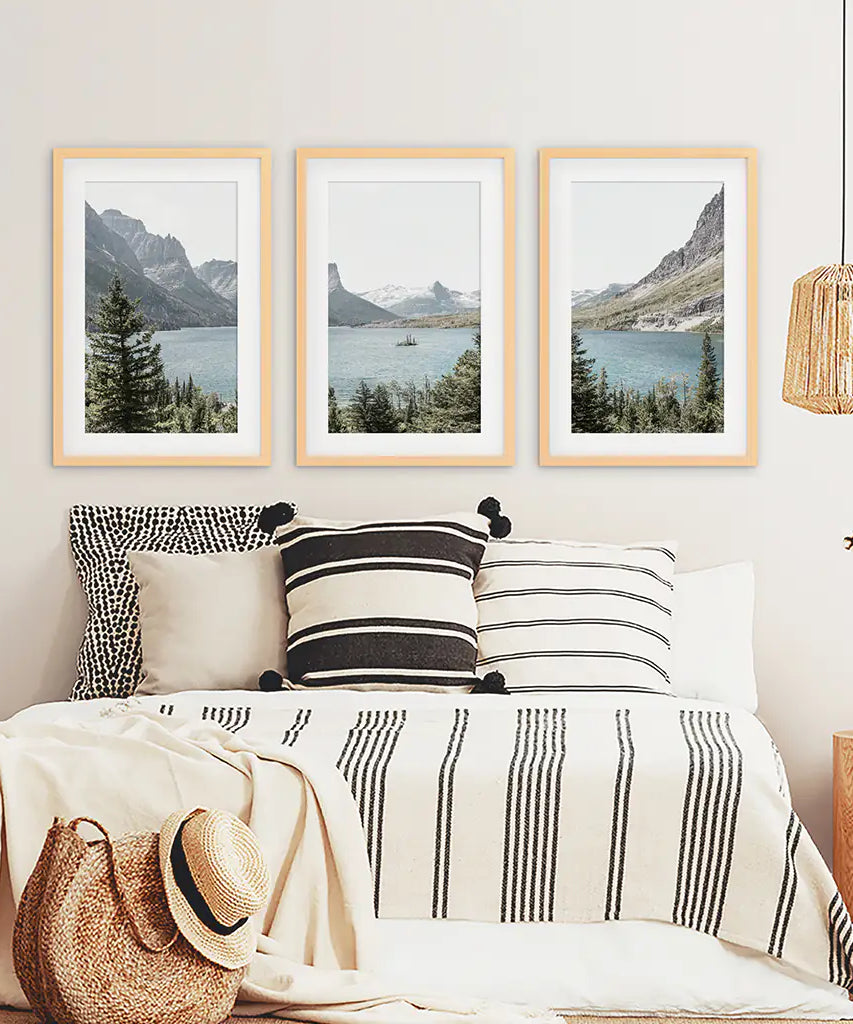 Montana Glacier National Park. Mountain Lake. Travel Wall Art