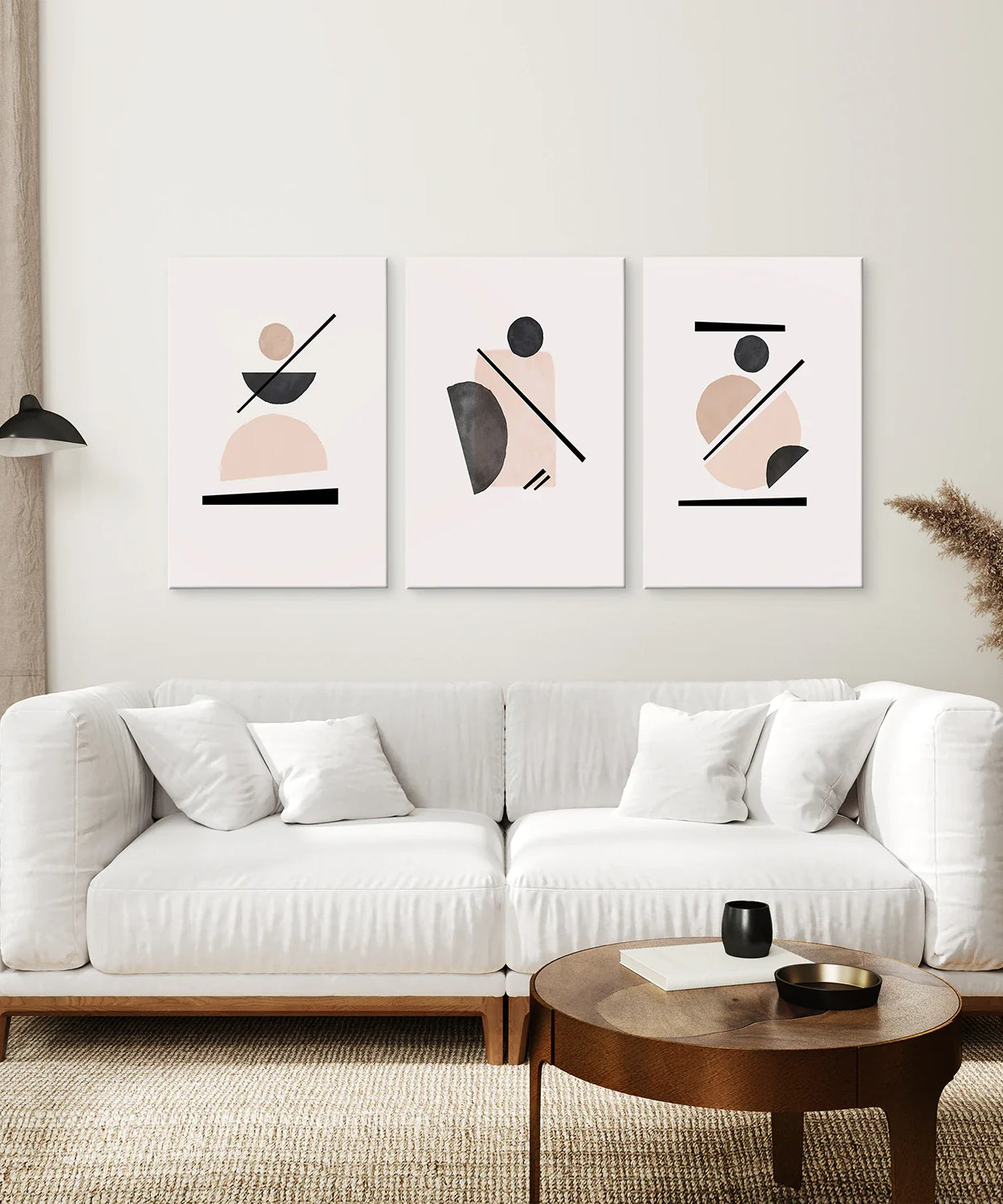 Mid-Century Modern Art-Set: 3 geometrische abstrakte Drucke