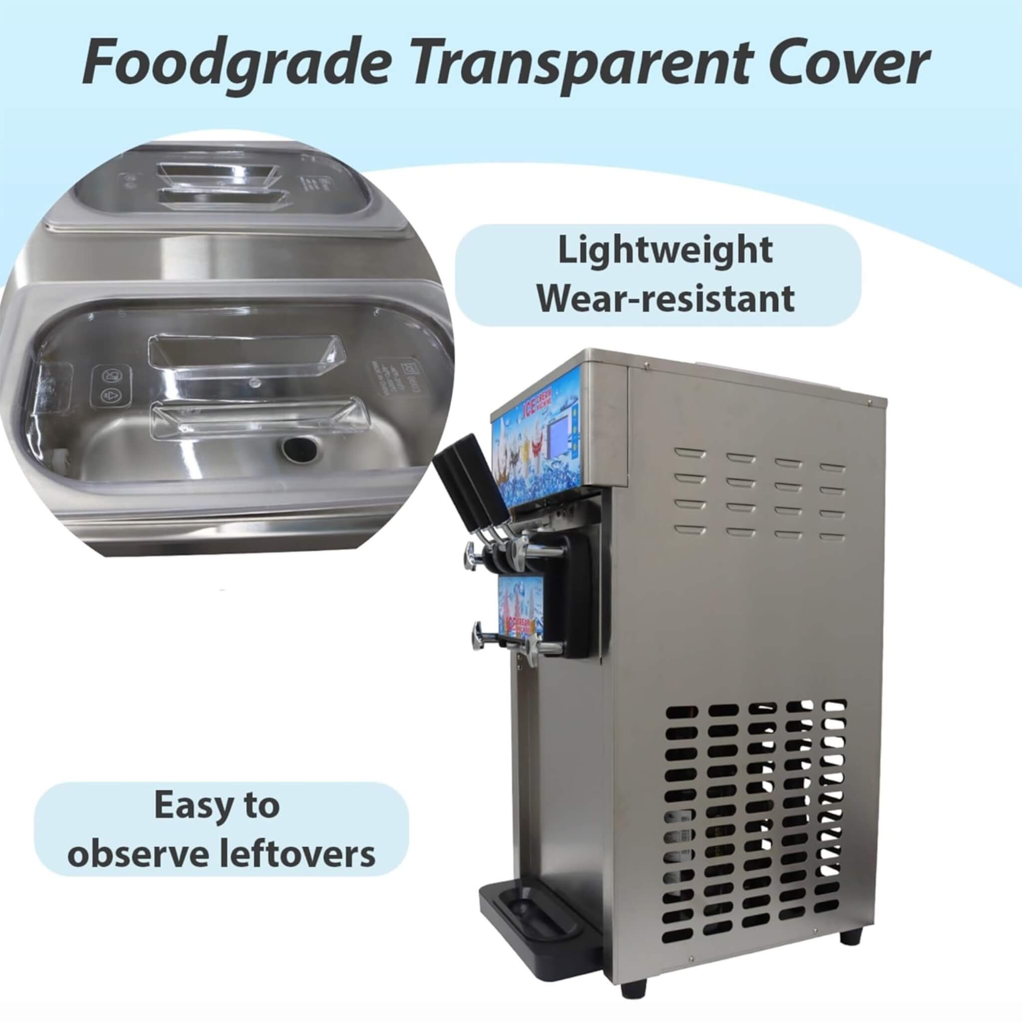 3-Flavor 9L Commercial 1200W Countertop Soft Serve Machine (SAK51986)