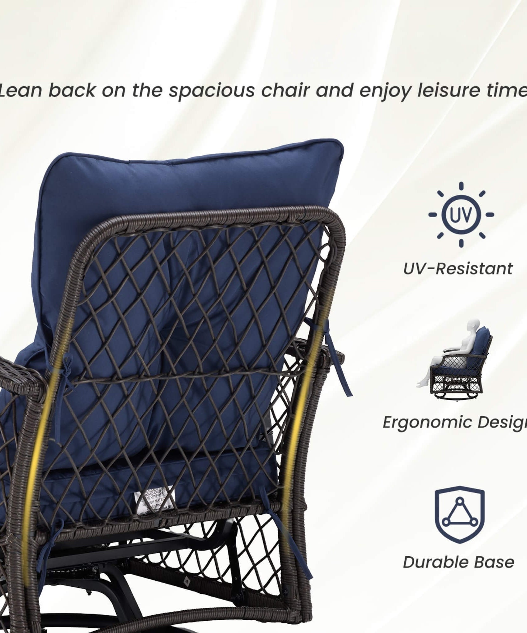 Alora 3-Piece Wicker Patio Bistro Set W/ Swivel Chairs And Table (SAK14789)
