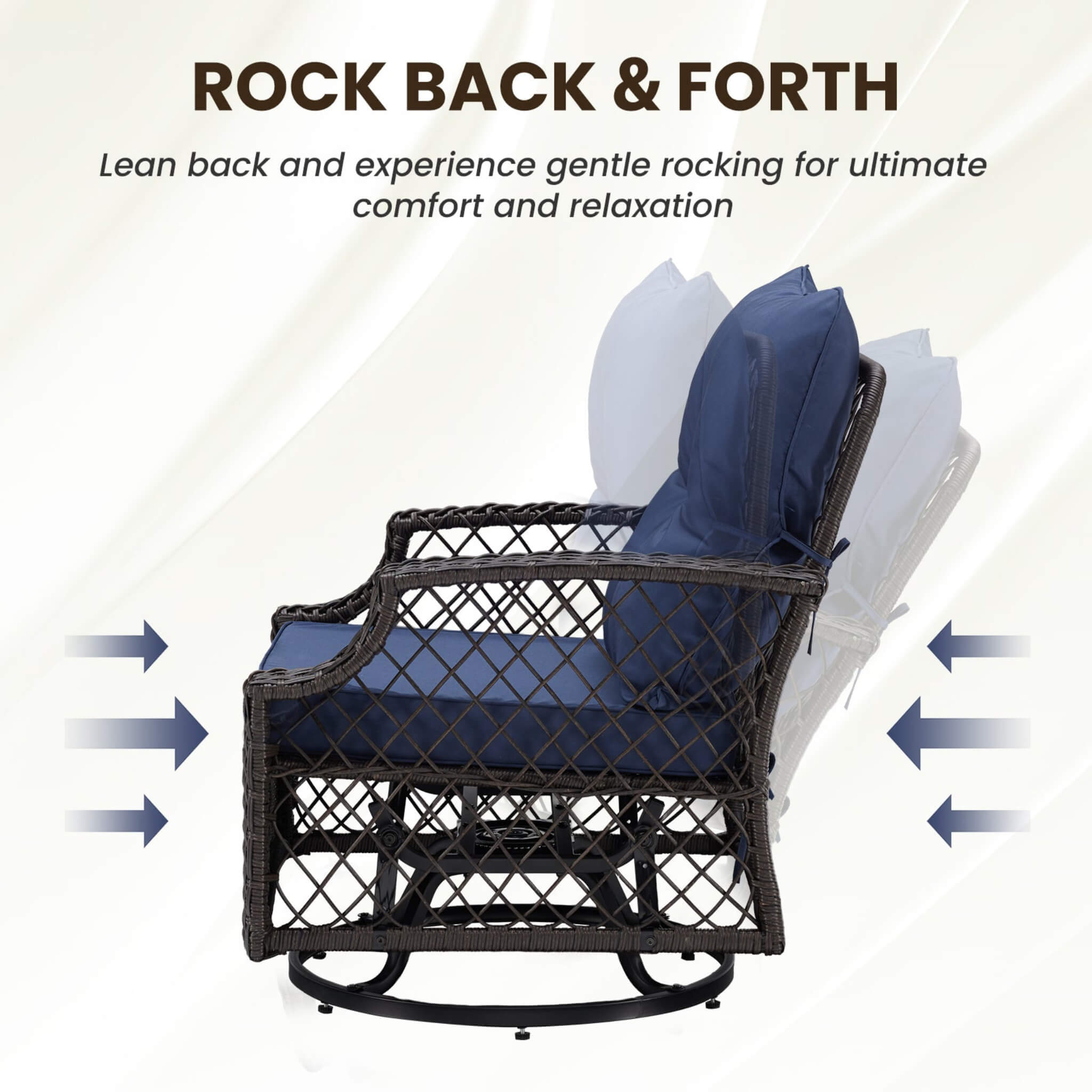 Alora 3-Piece Wicker Patio Bistro Set W/ Swivel Chairs And Table (SAK14789)