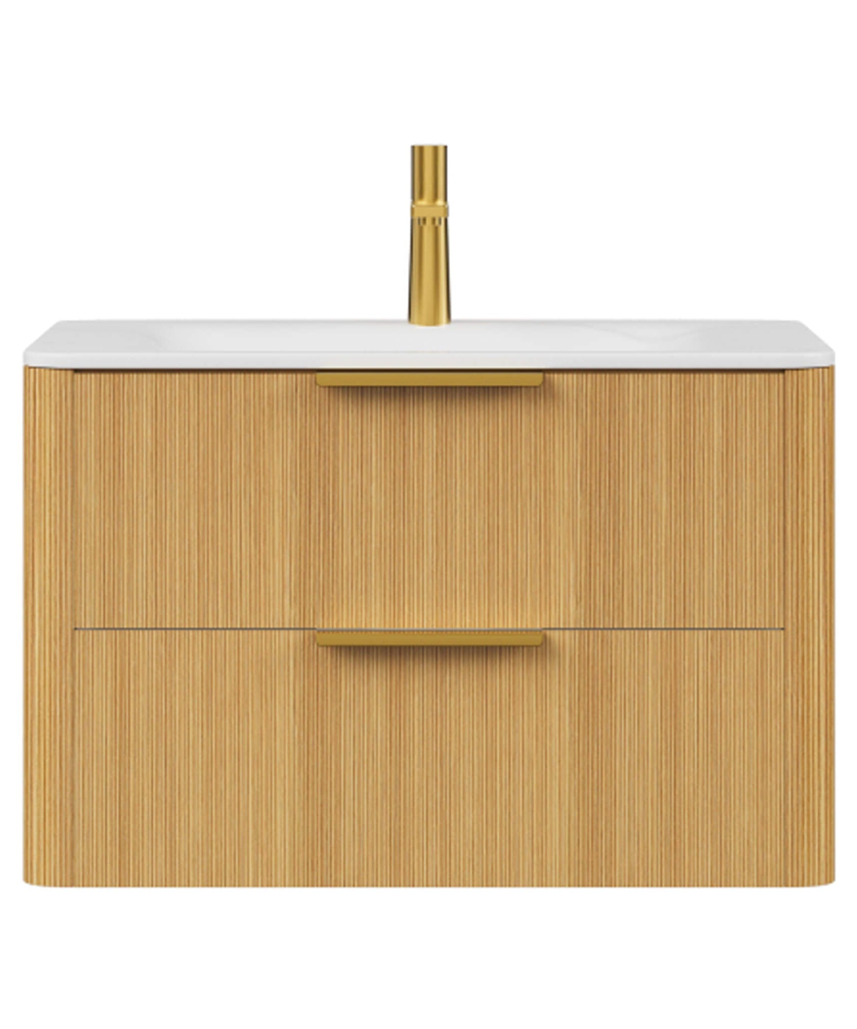 Nuvia Luxury 30/36-Inch Sintered Stone Floating Bathroom Vanity With Sink (SAK70429)